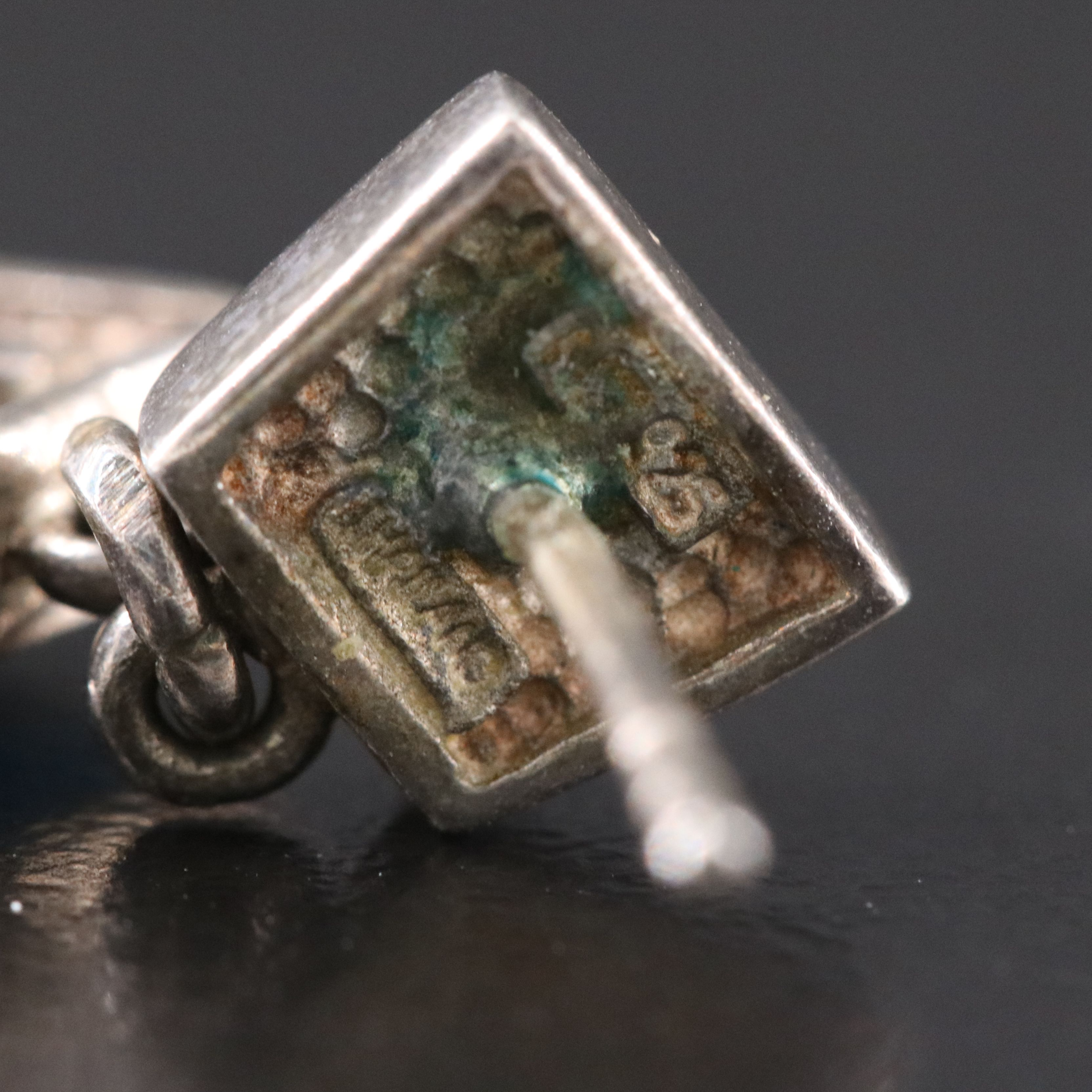 Sterling Inlay Drop Earrings