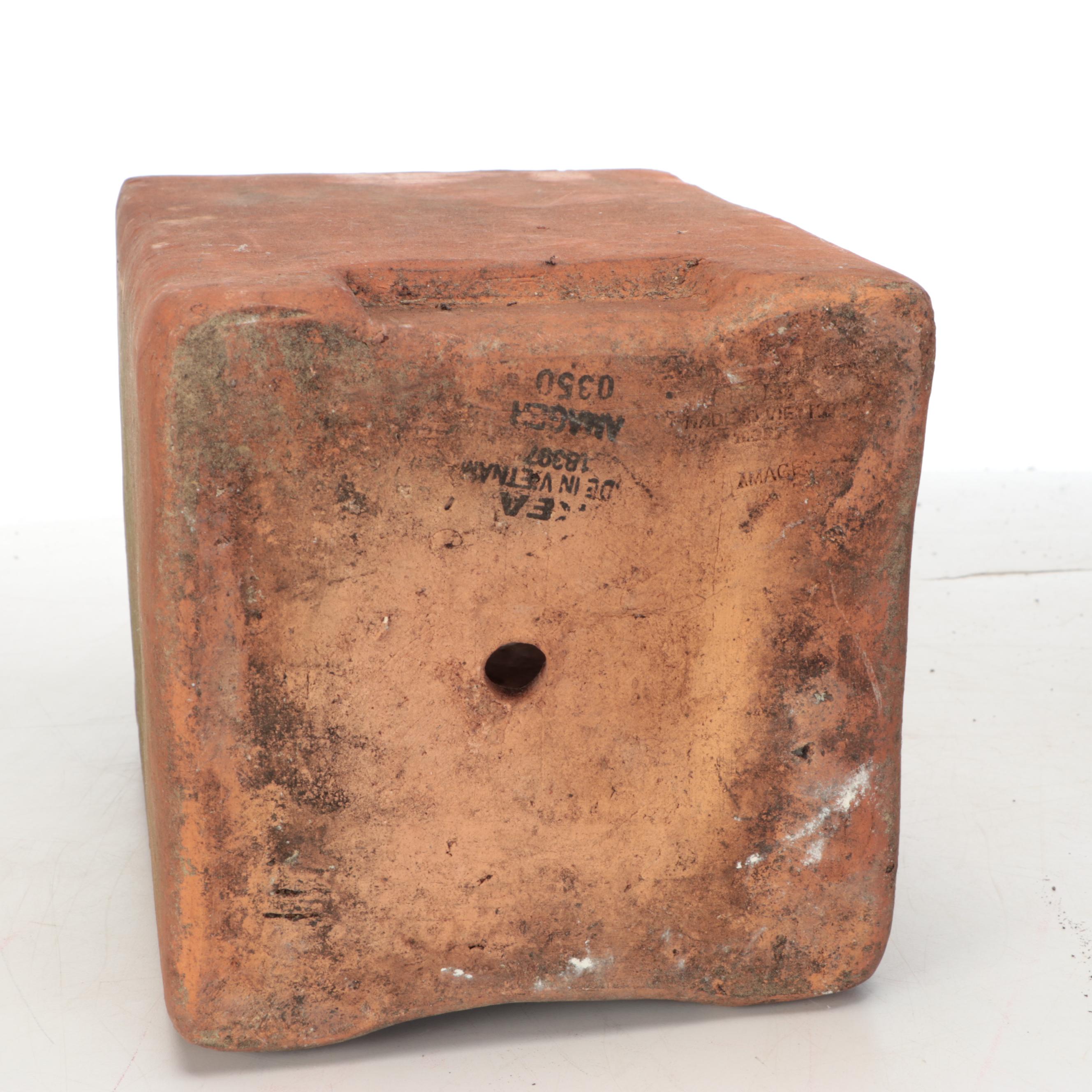 Terracotta Outdoor Planters with Wine Rack