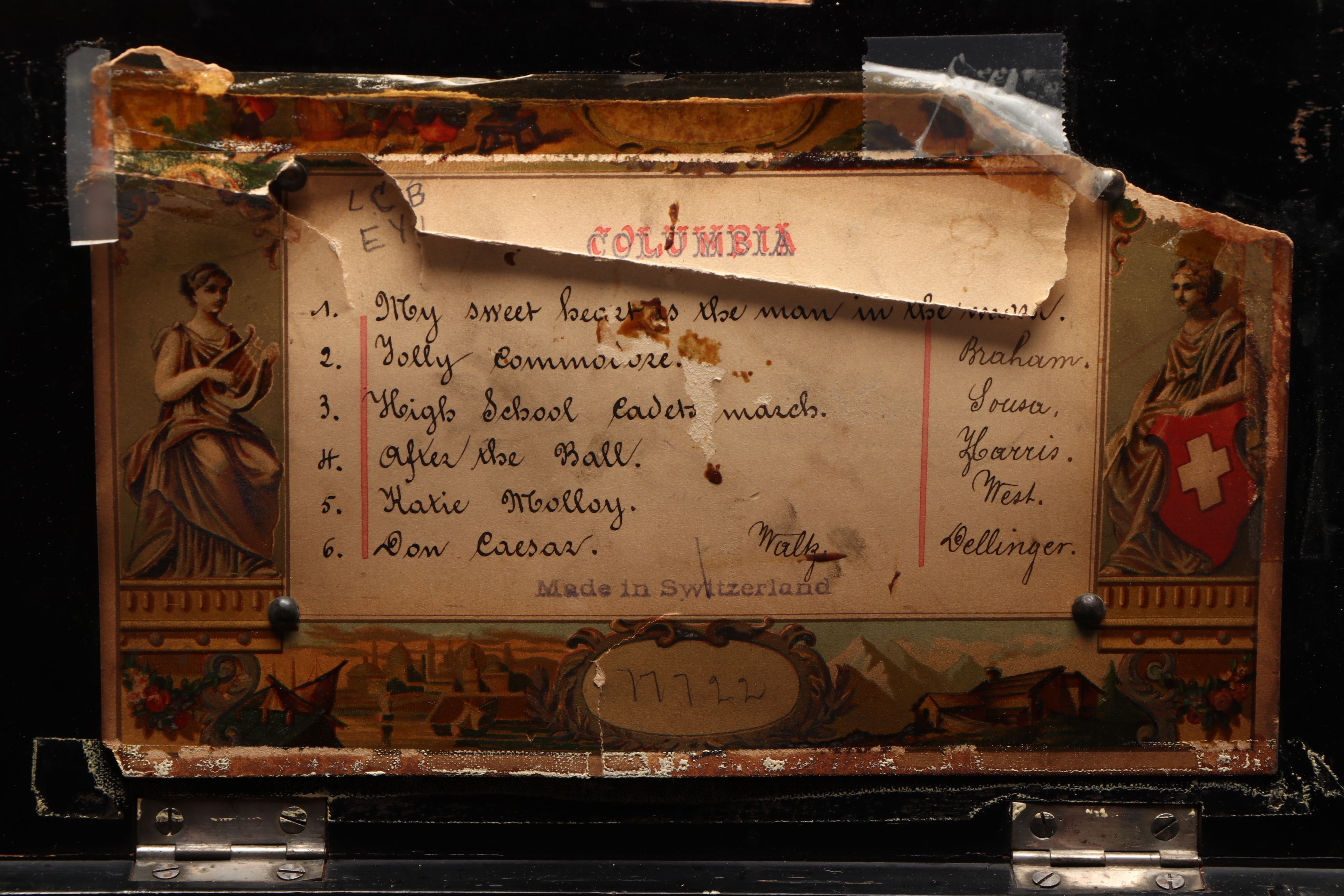 Victorian Rosewood Cylindrical Music Box, Late 19th/ Early 20th Century