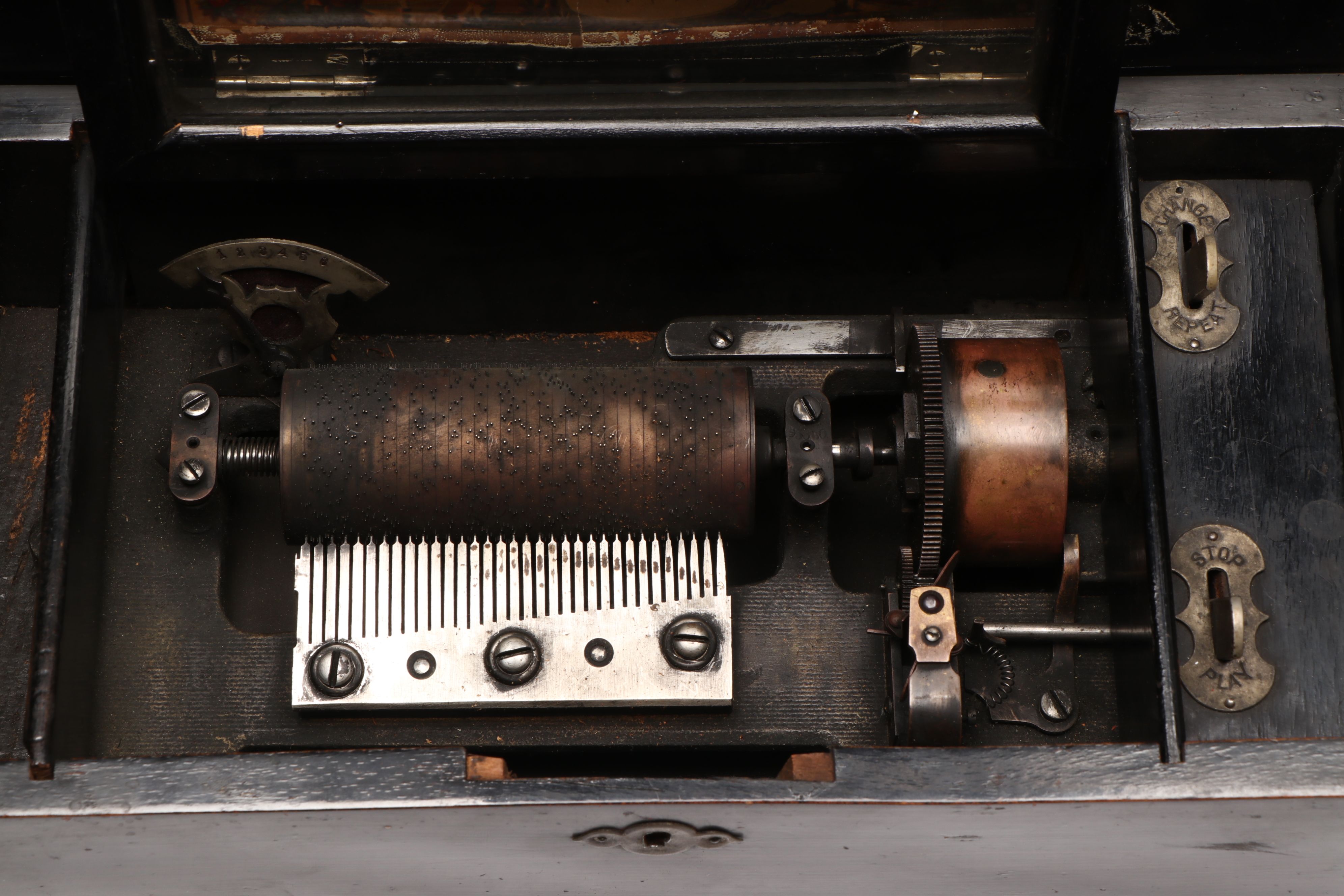 Victorian Rosewood Cylindrical Music Box, Late 19th/ Early 20th Century