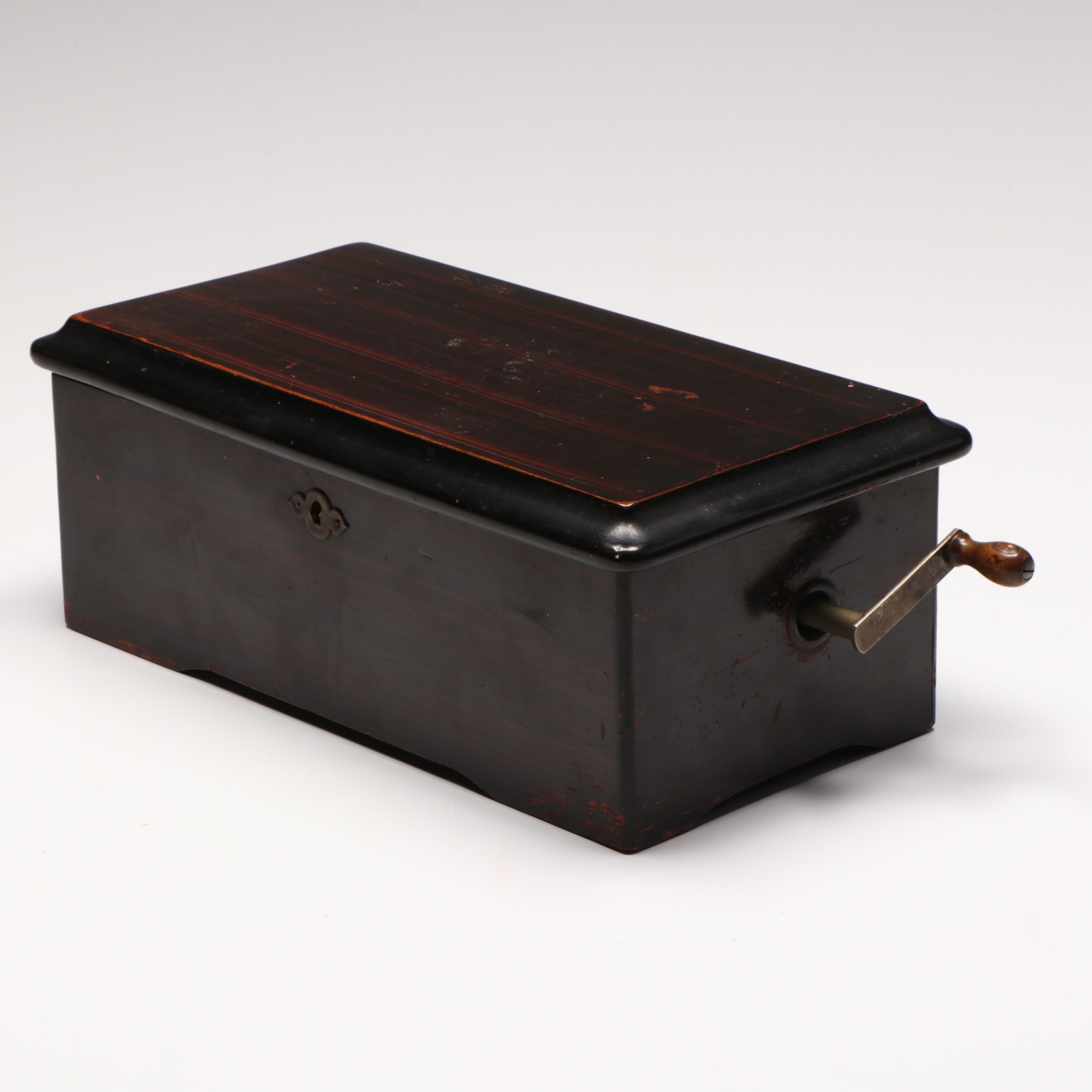Victorian Rosewood Cylindrical Music Box, Late 19th/ Early 20th Century