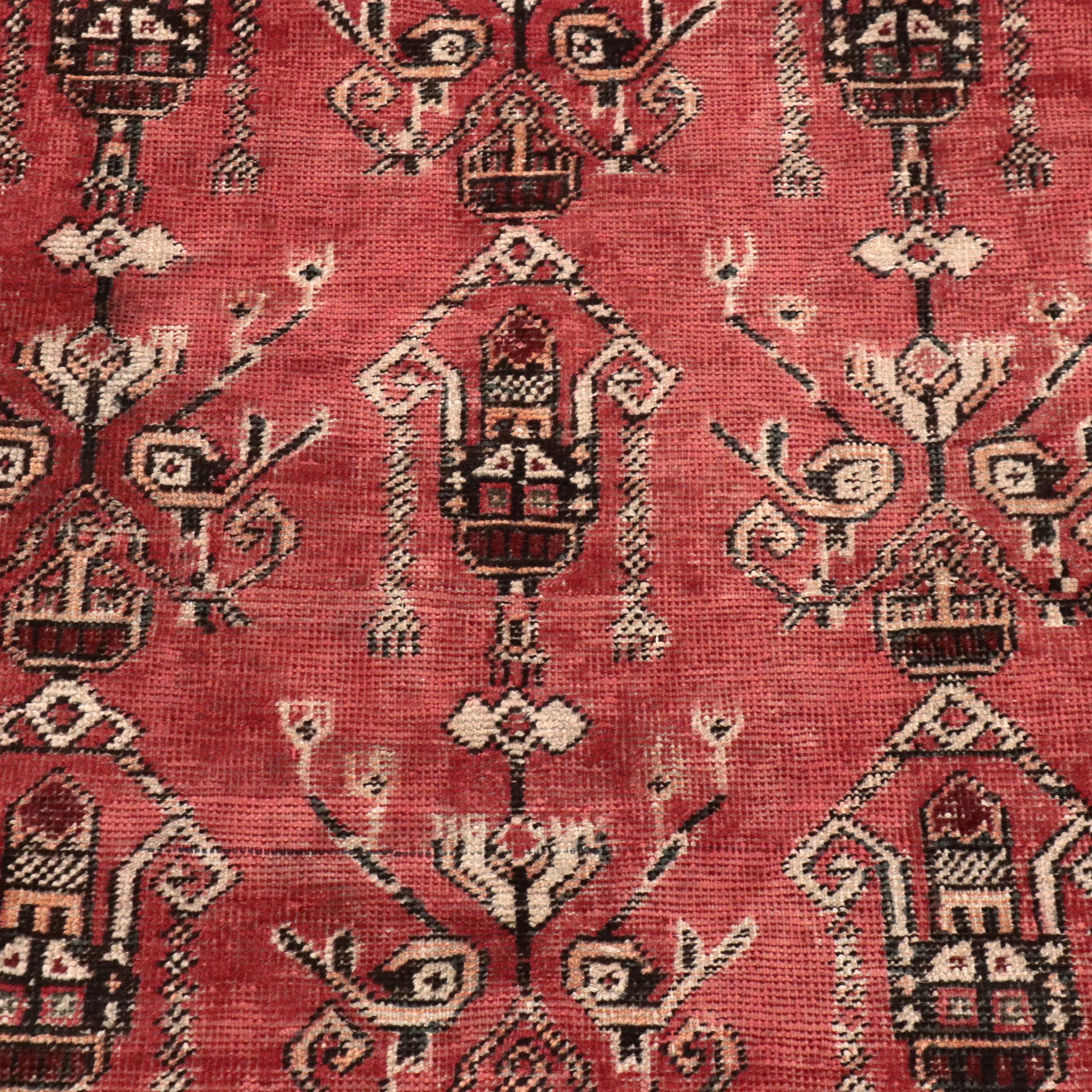 3'9 x 5'11 Hand-Knotted Persian Hamadan Area Rug