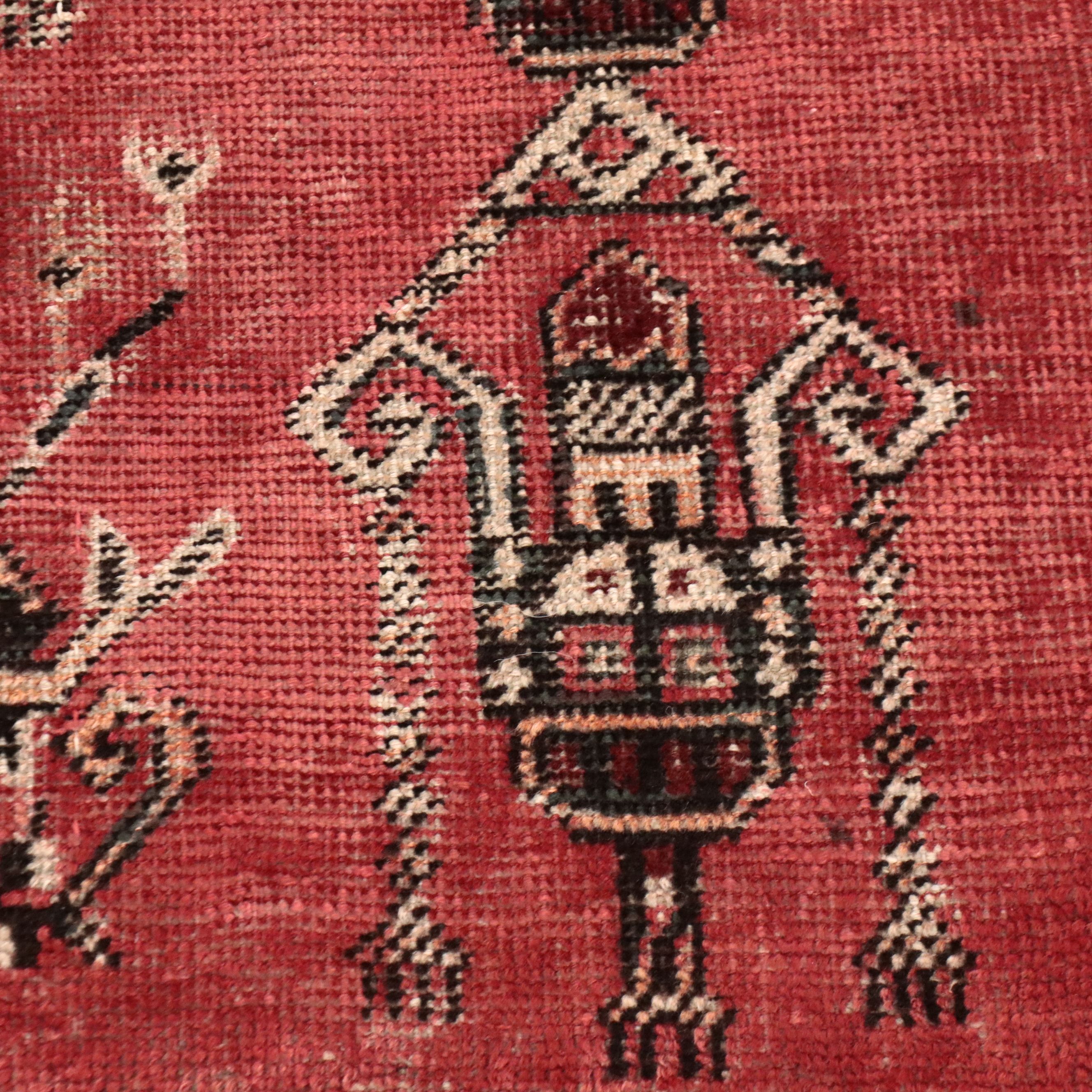 3'9 x 5'11 Hand-Knotted Persian Hamadan Area Rug