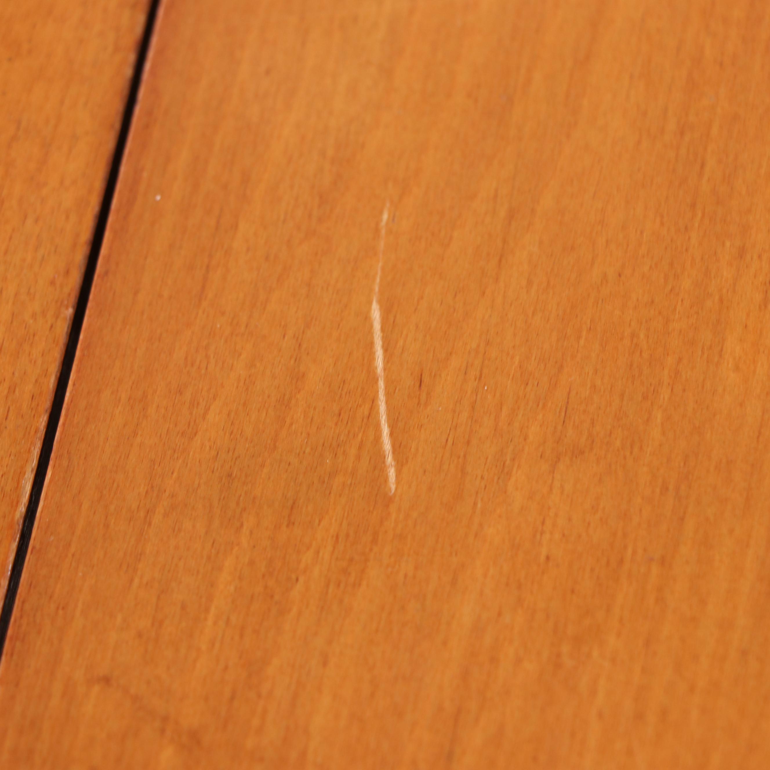 Queen Anne Style Stencil-Decorated Cherry Dining Table, Mid-20th Century