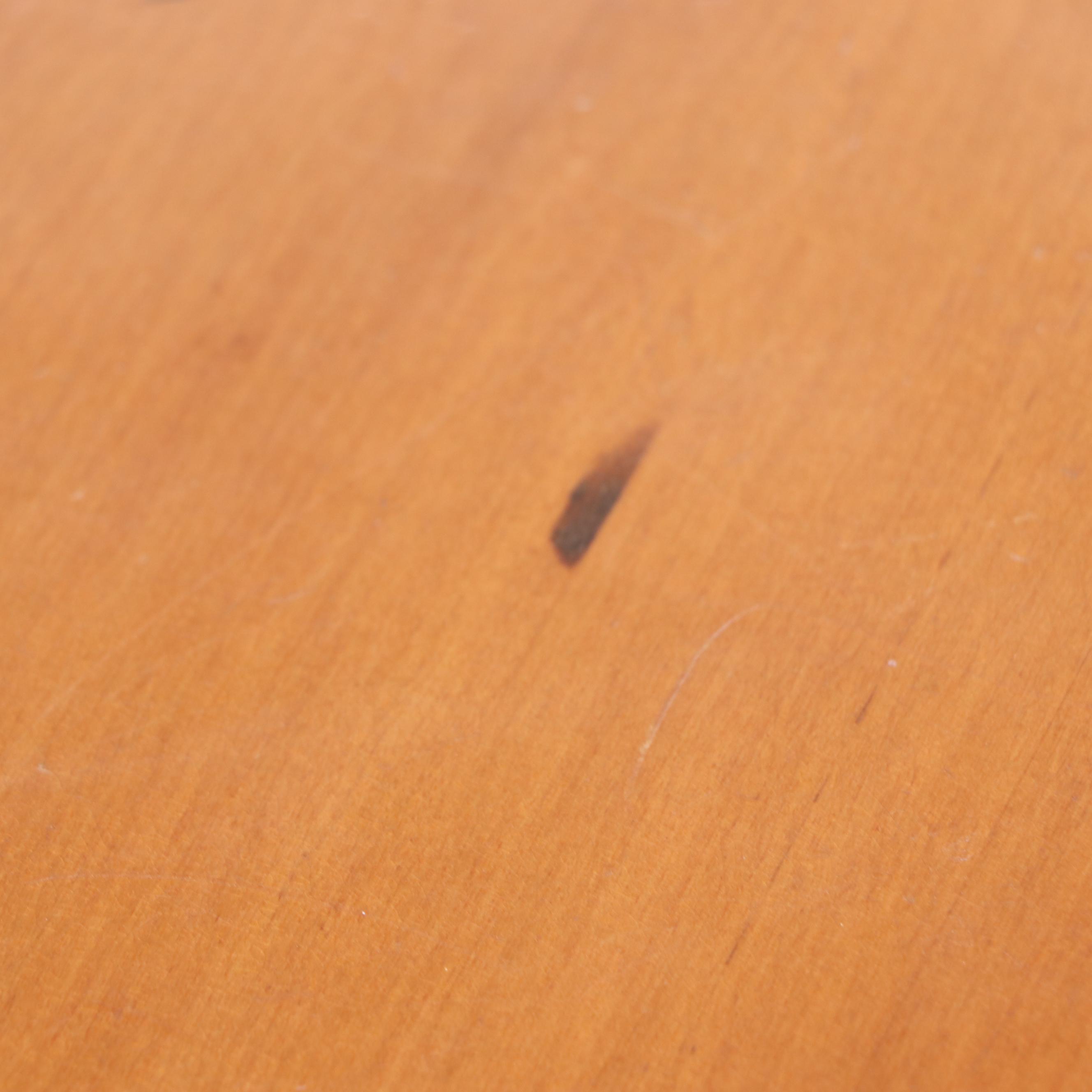 Queen Anne Style Stencil-Decorated Cherry Dining Table, Mid-20th Century