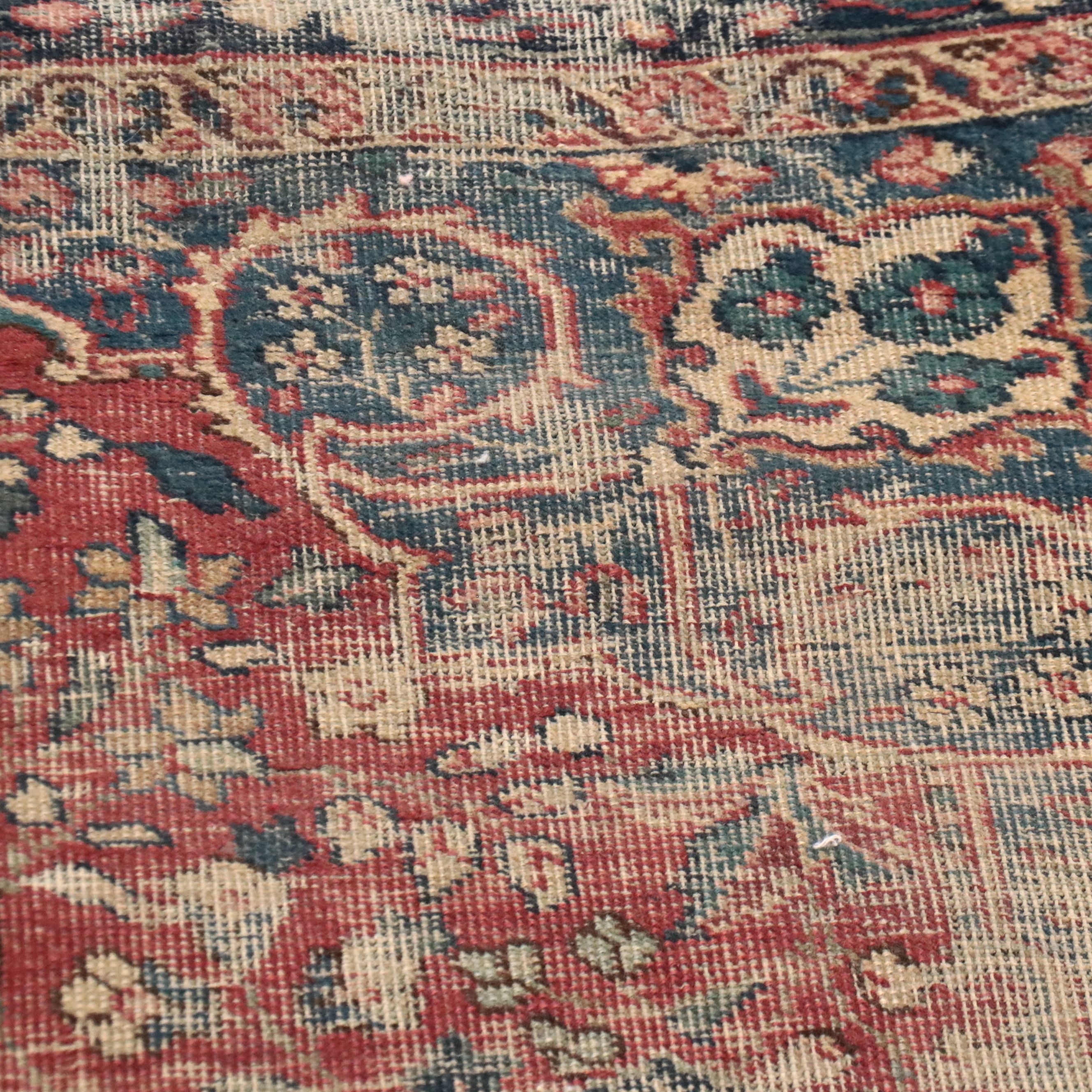4'4 x 6'2 Hand-Knotted Persian Mashhad Area Rug