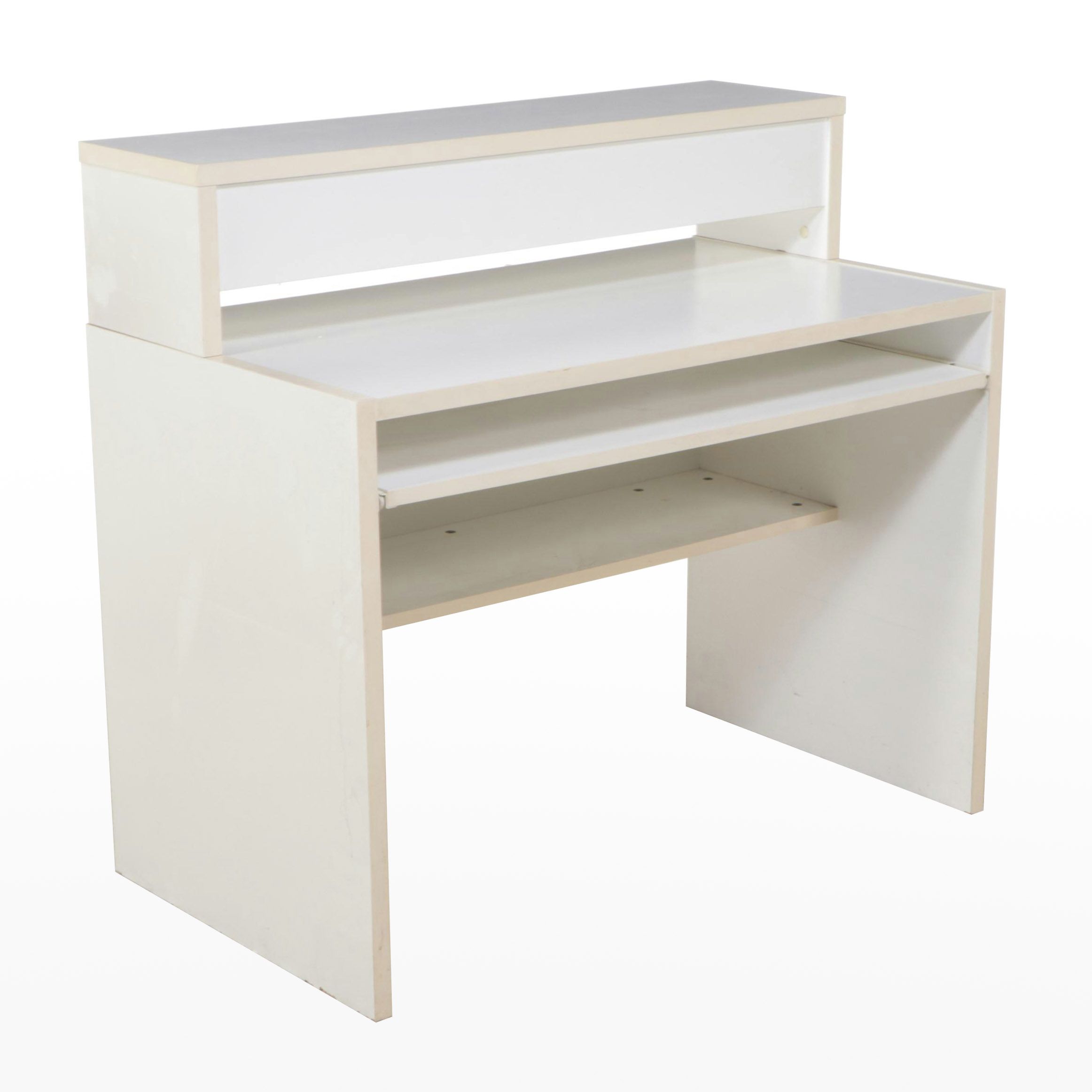 Laminate Computer Desk with Pull-Out Keyboard Surface