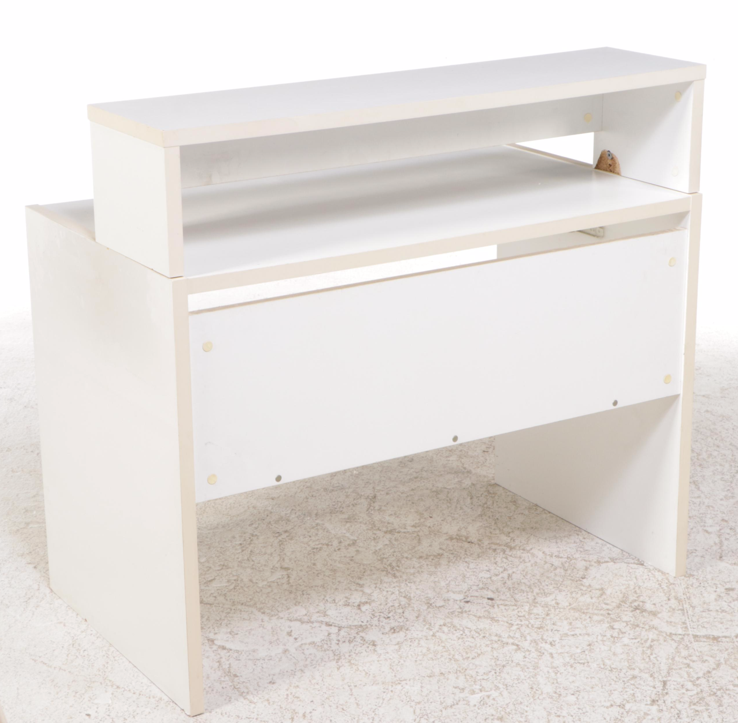 Laminate Computer Desk with Pull-Out Keyboard Surface