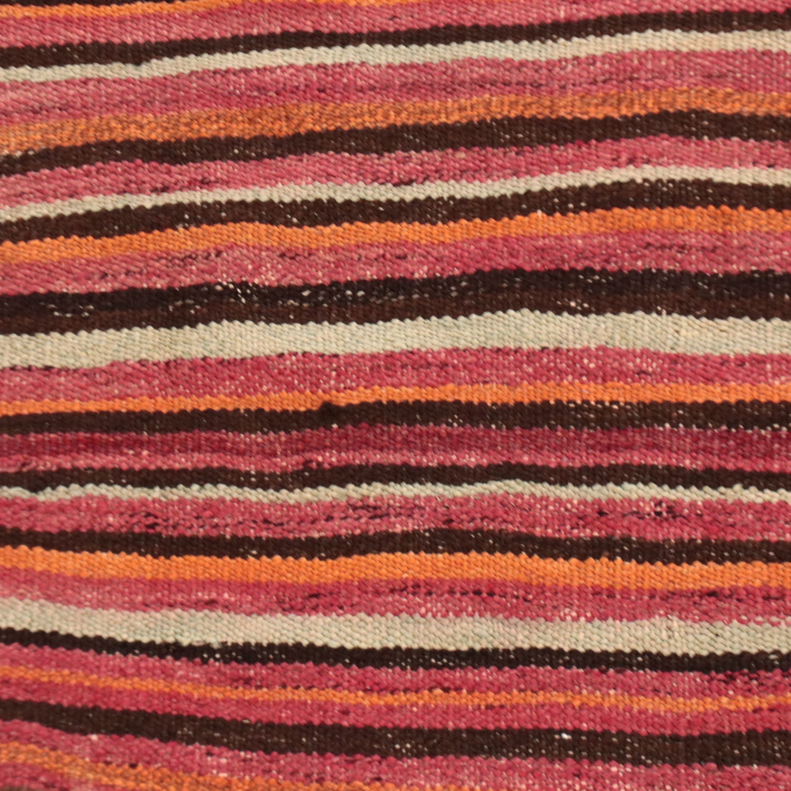 4'5 x 10'6 Handwoven Persian Kilim Long Rug