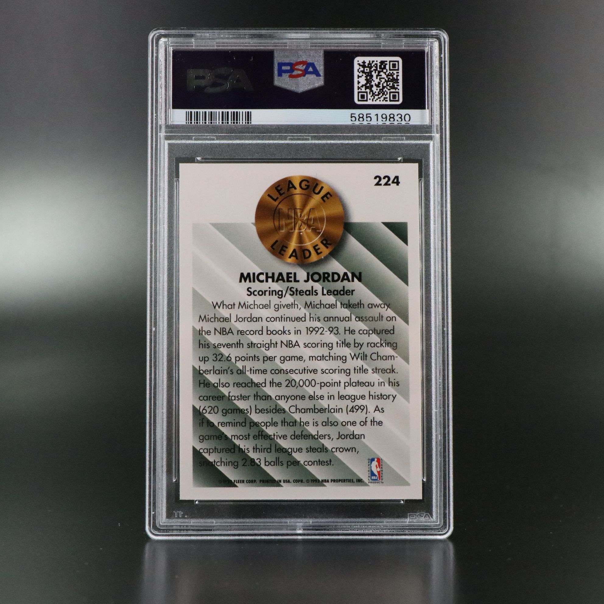 Upper Deck and Fleer Michael Jordan PSA Graded Chicago Bulls Basketball Cards