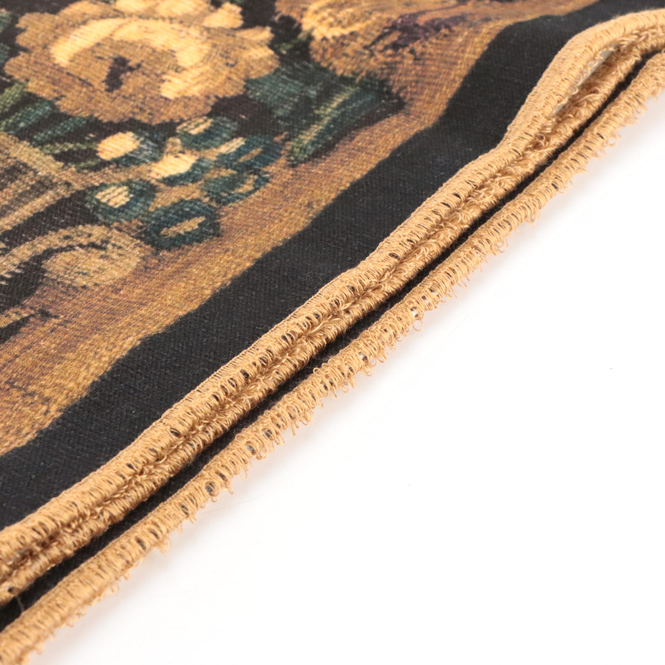 French Verdure Style Tapestry with Wall Hanger Hardware