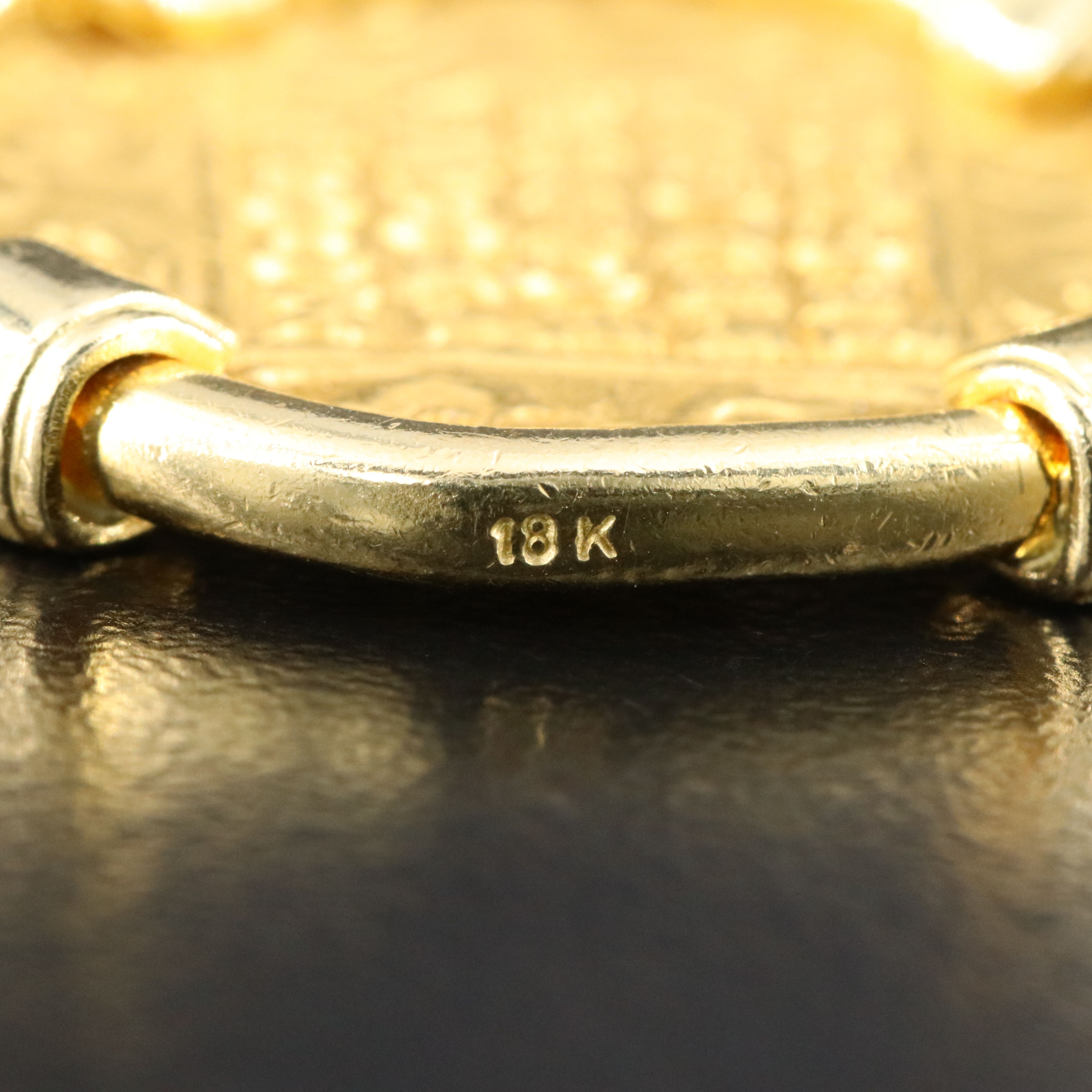 18K 0.38 CTW Diamond Pendant with 1729 Netherlands, Holland 2 Ducat Gold Coin