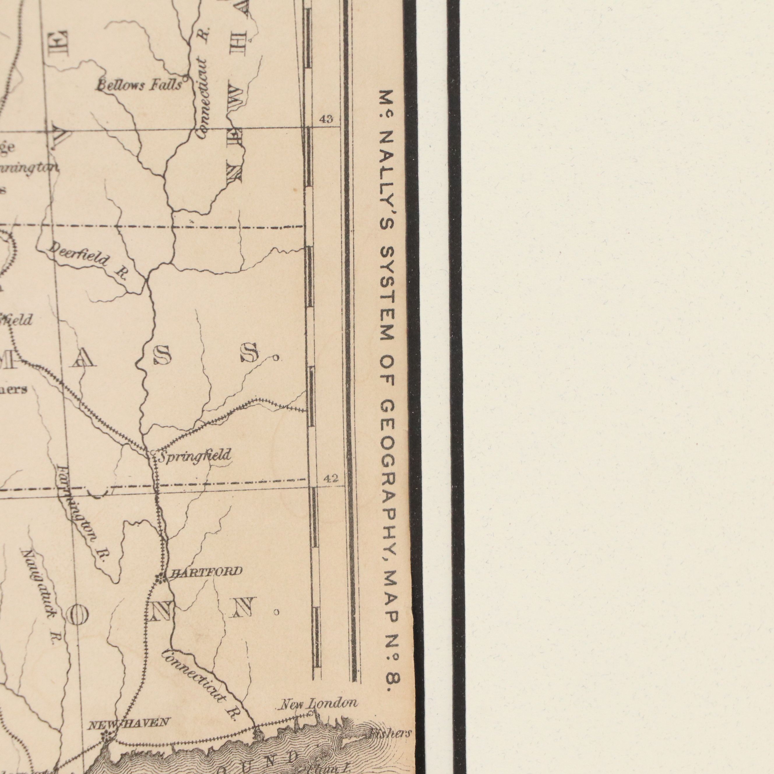 Francis Mcnally Hand-colored Lithograph Map "New York," 1869