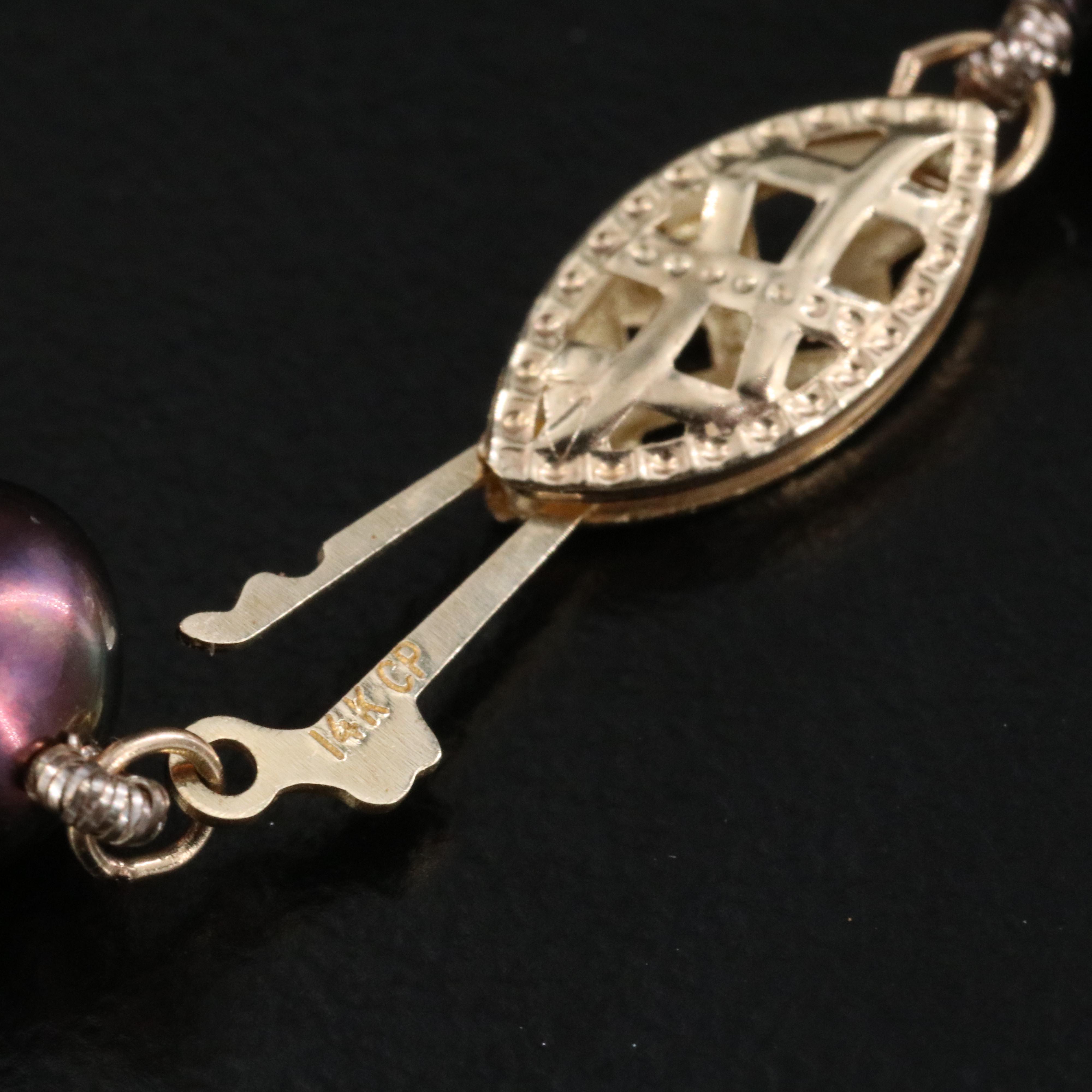 Pearl Necklace with 14K Clasp