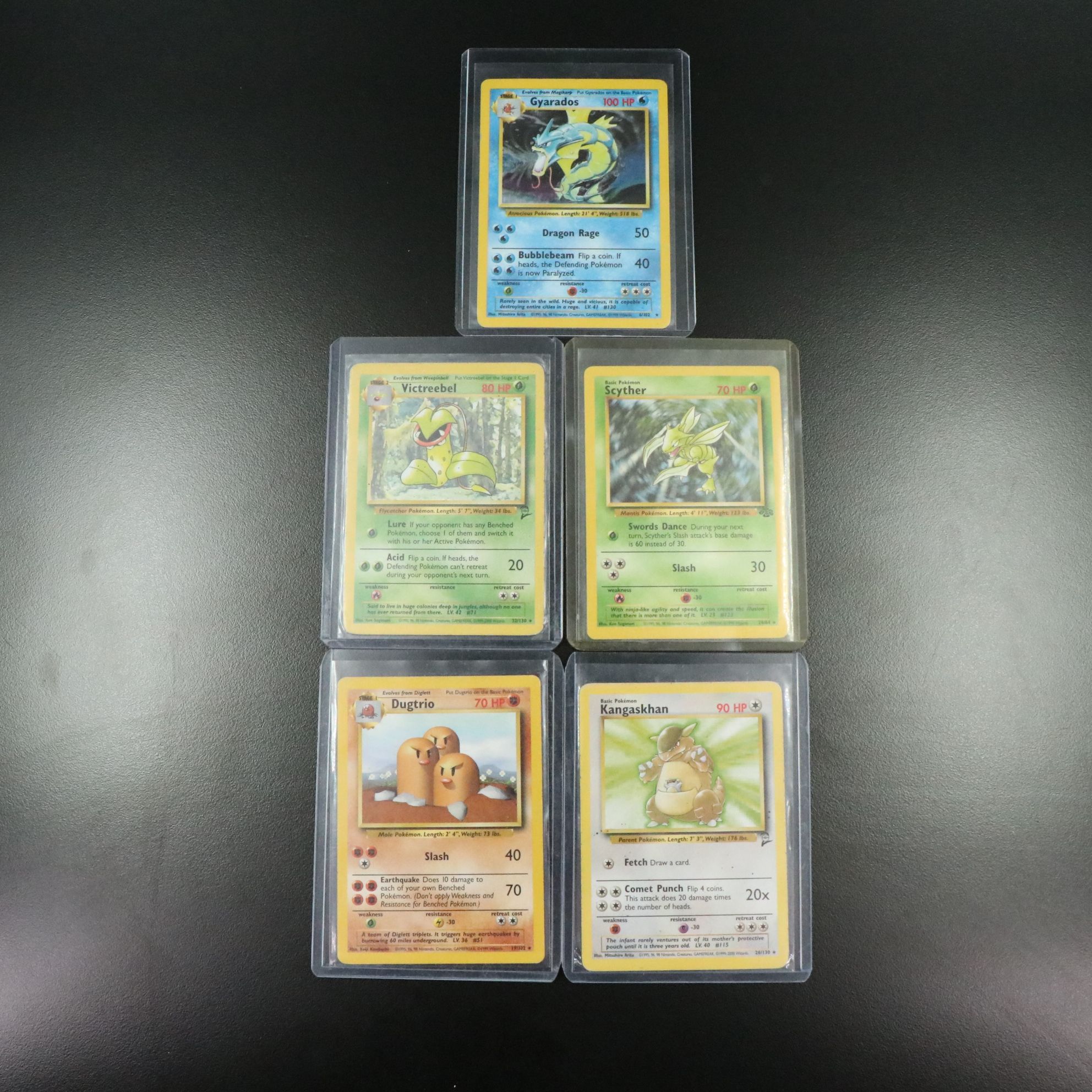 Holographic Base Set Gyarados and Other Pokémon Trading Cards, 1999-2000