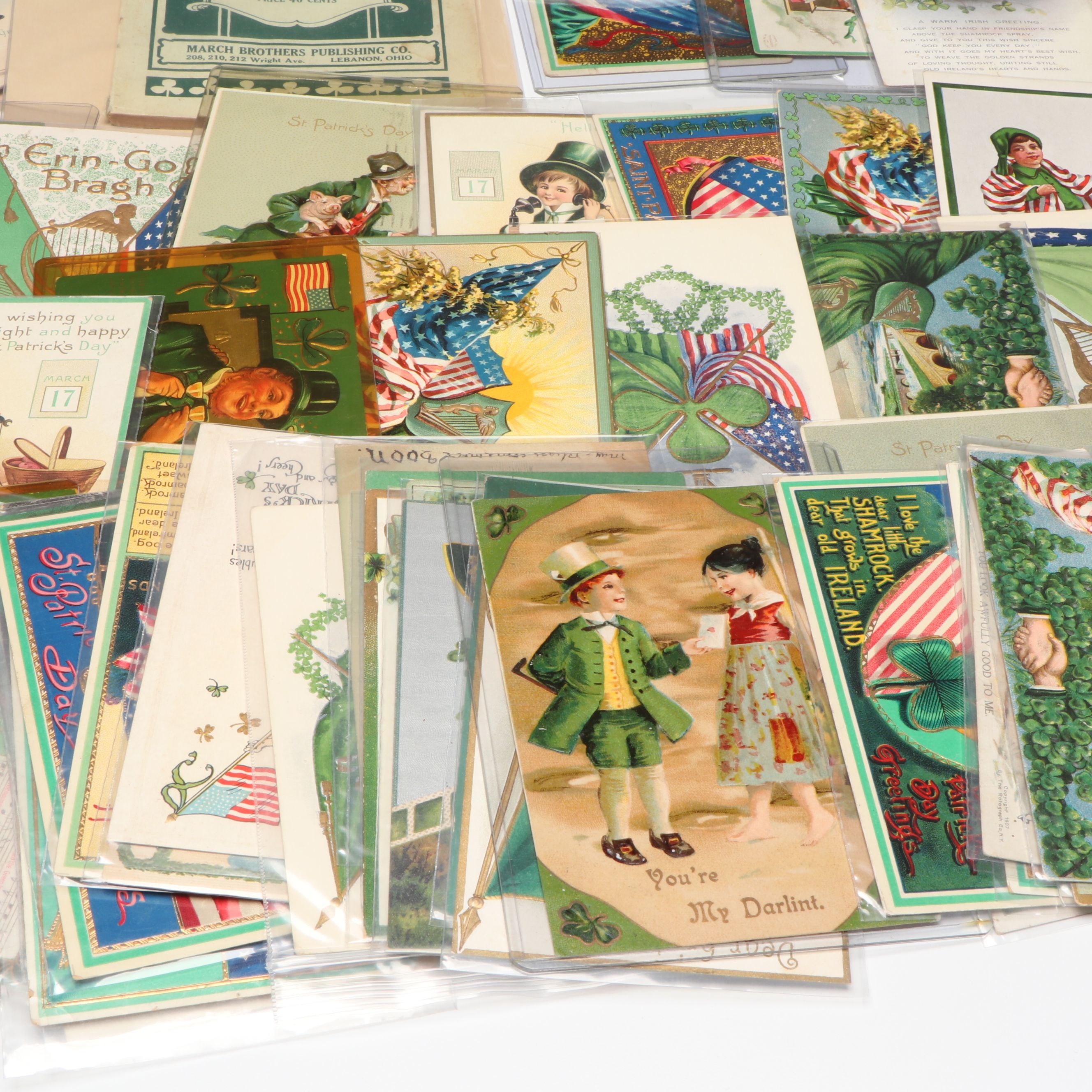 Saint Patrick's Day Postcards, Die Cuts and More Ephemera