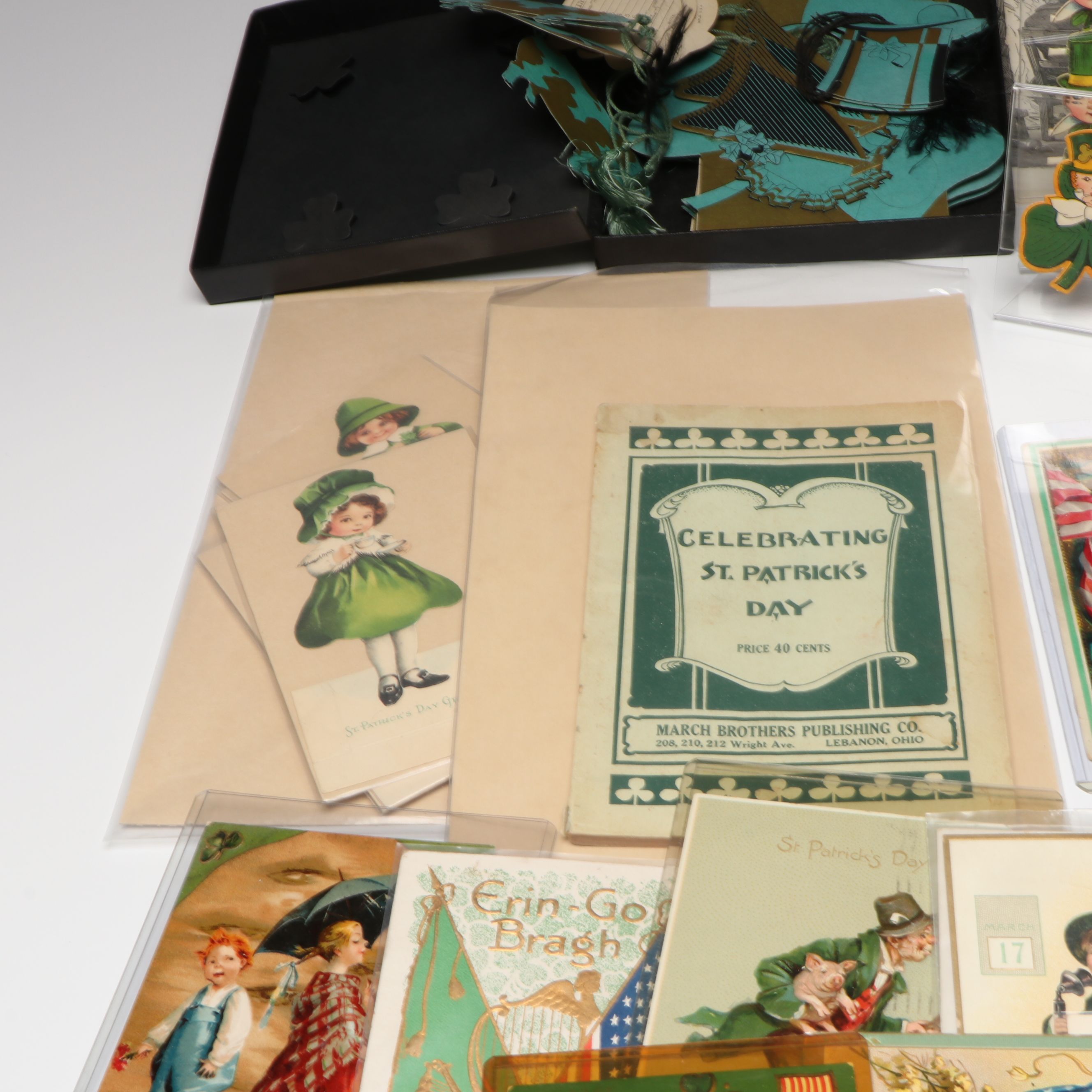 Saint Patrick's Day Postcards, Die Cuts and More Ephemera