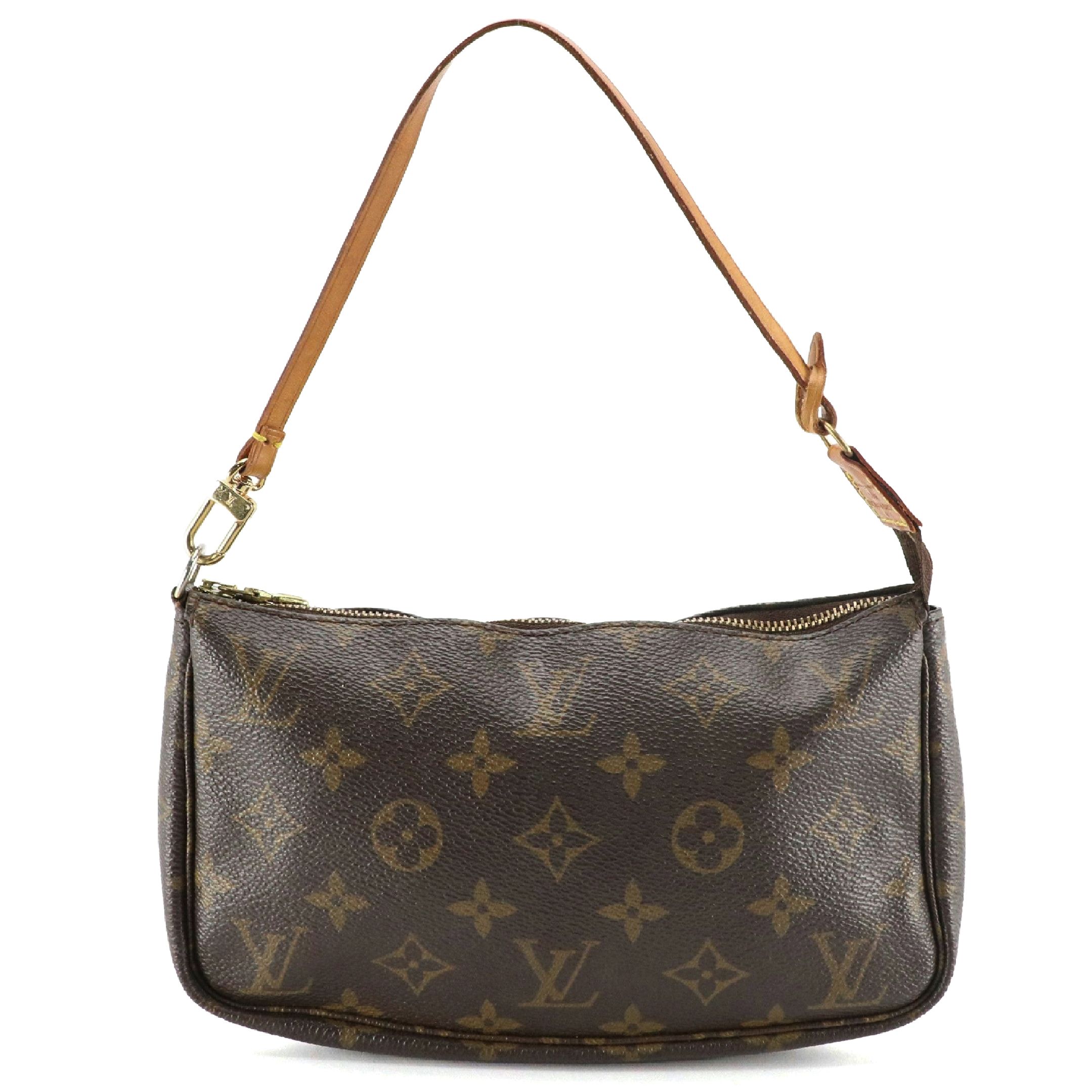 Louis Vuitton Zip Pochette in Monogram Canvas and Vachetta Leather Trim
