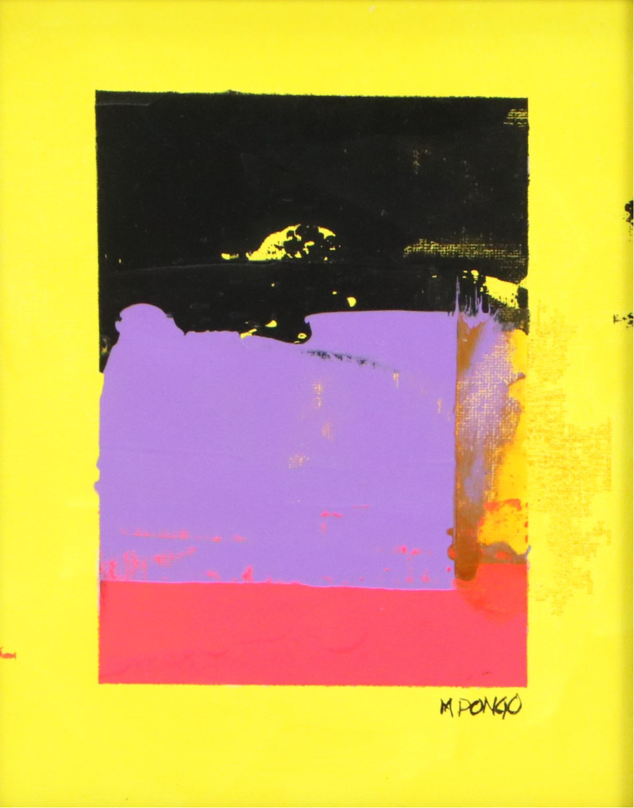 Milagros Pongo Abstract Mixed Media Painting, 21st Century