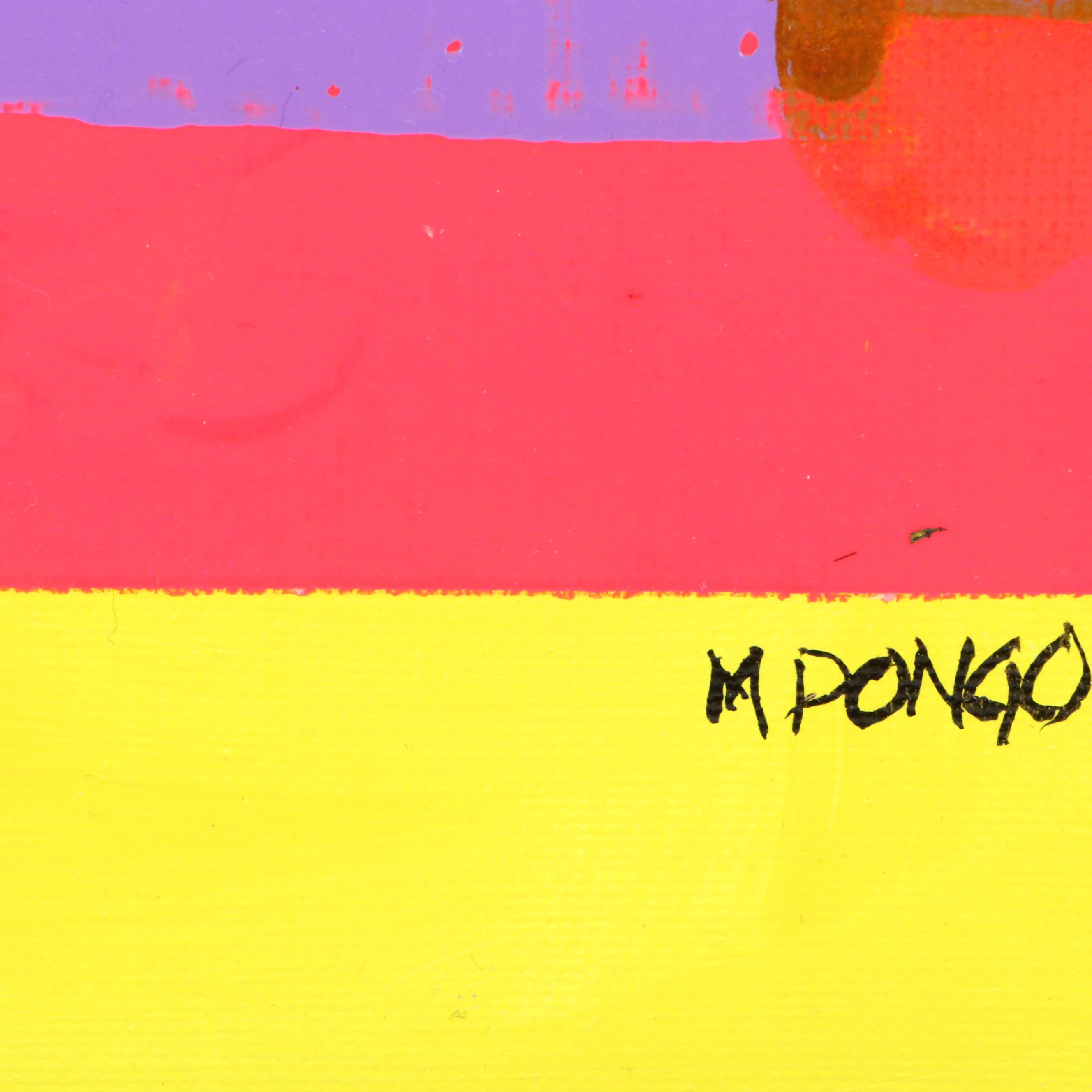 Milagros Pongo Abstract Mixed Media Painting, 21st Century