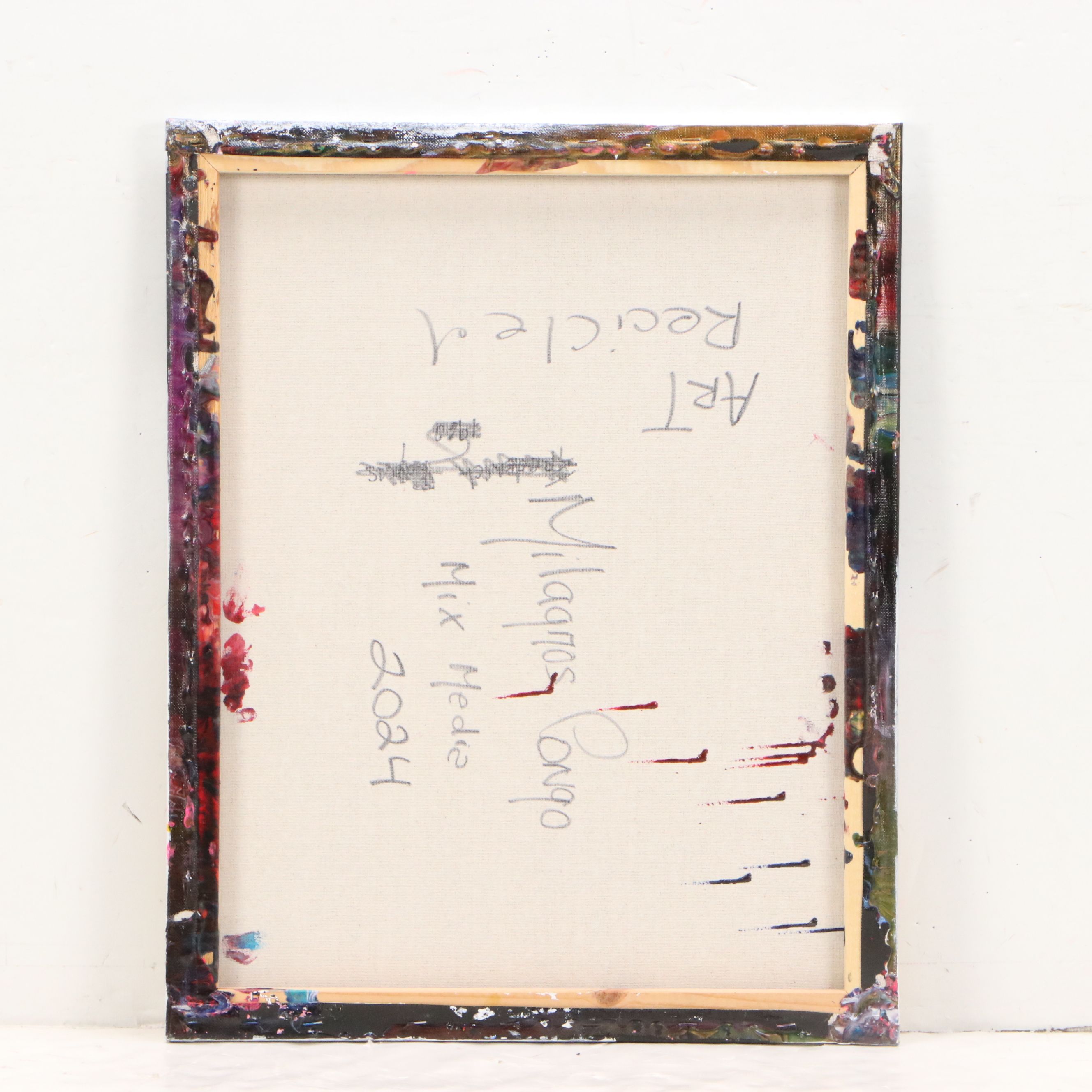 Milagros Pongo Mixed Media Abstract Painting, 2024