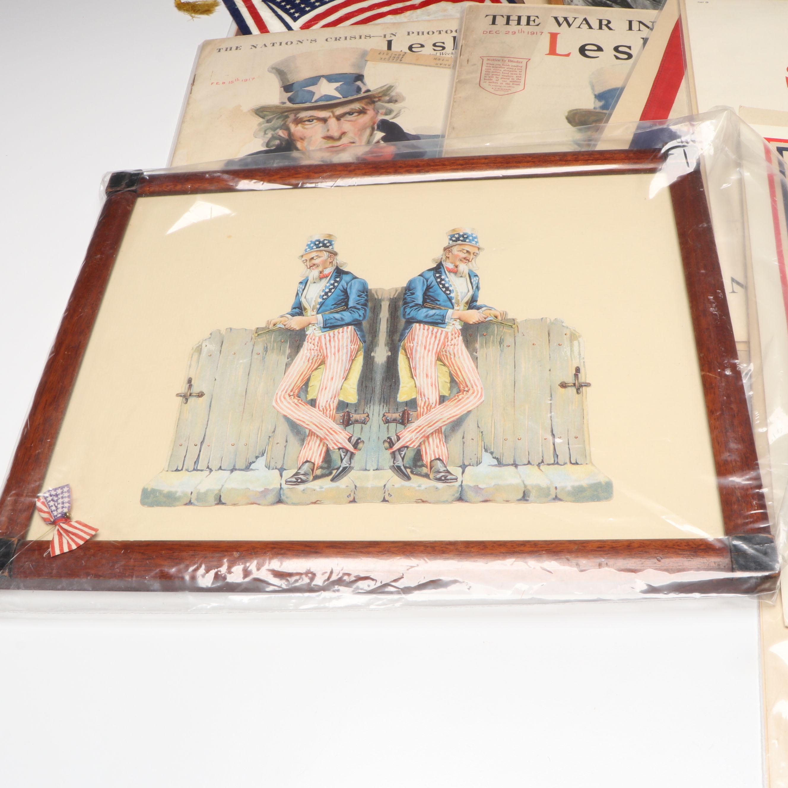 Leslie's Magazine "The War in Pictures" and More Patriotic Ephemera and Décor