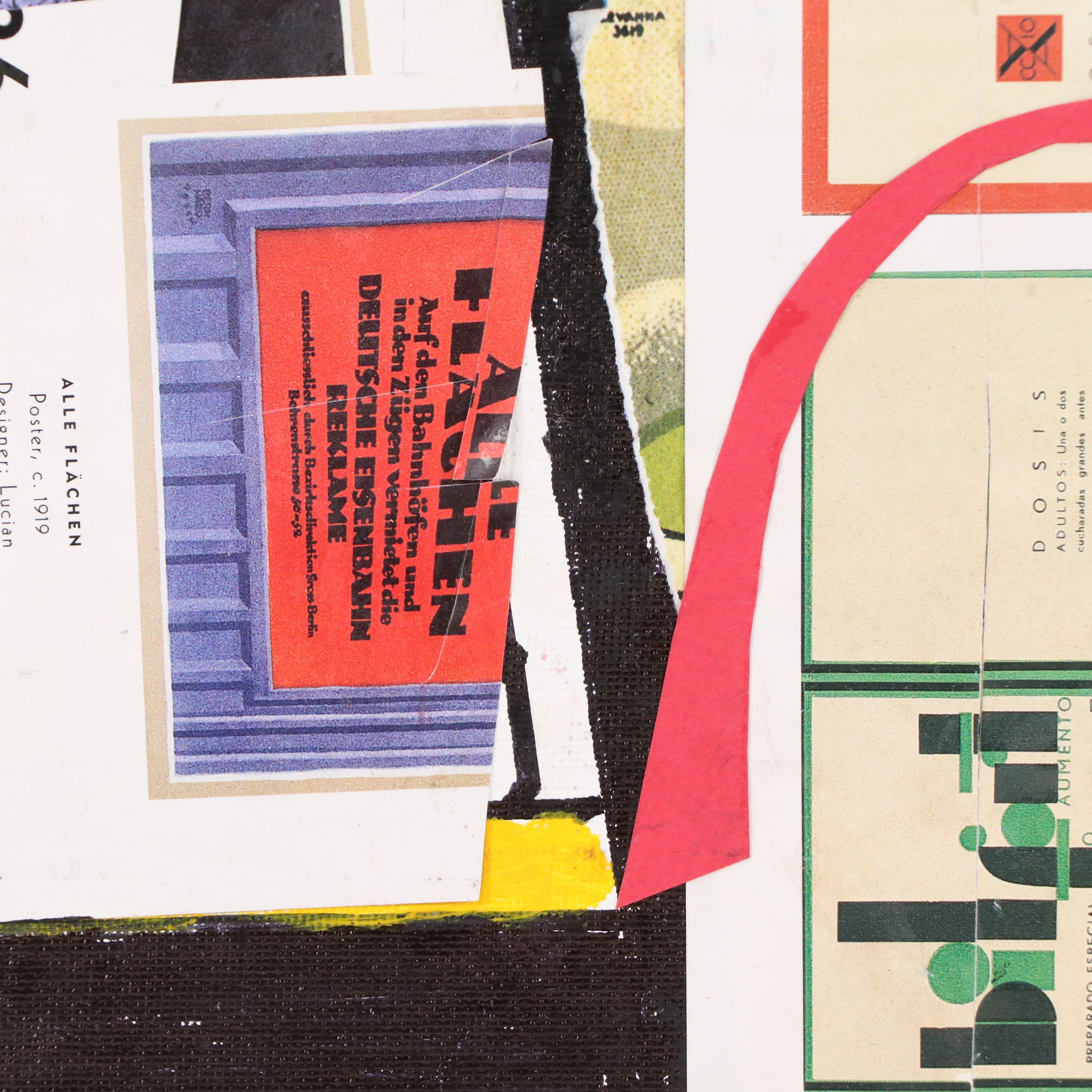 Ronald G. Ahlström Abstract Expressionist Mixed Media Collage, Late 20th Century