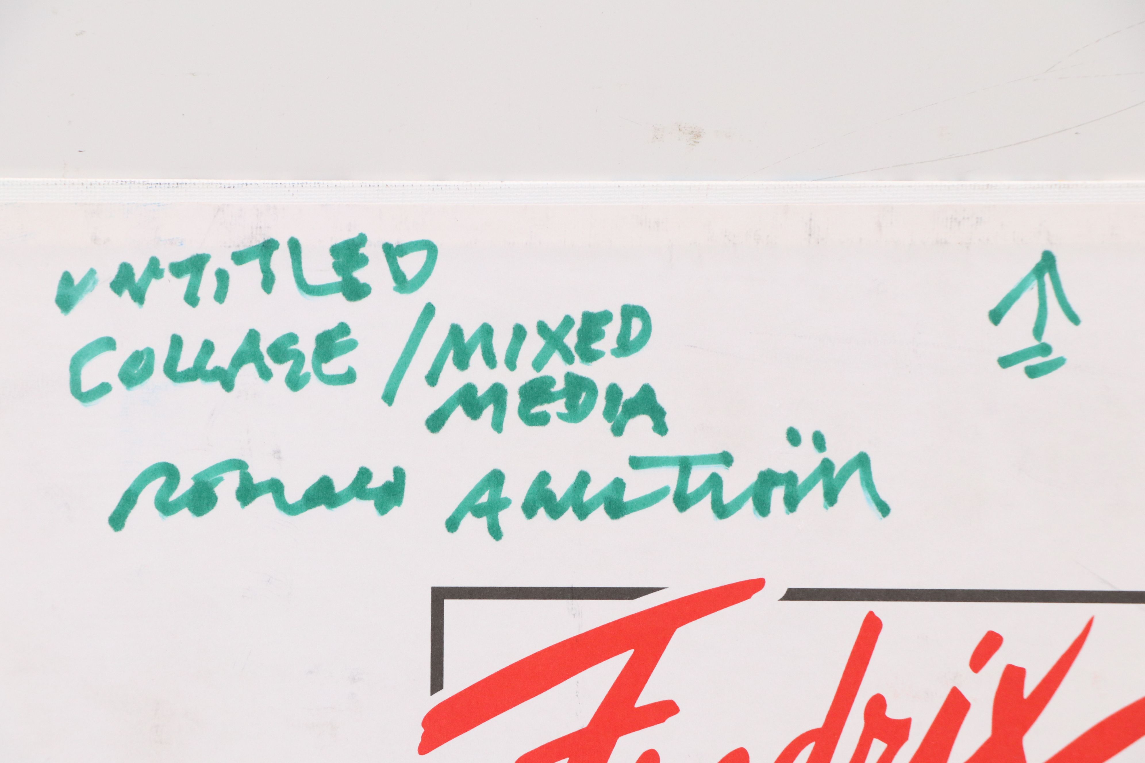 Ronald G. Ahlström Abstract Expressionist Mixed Media Collage, Late 20th Century