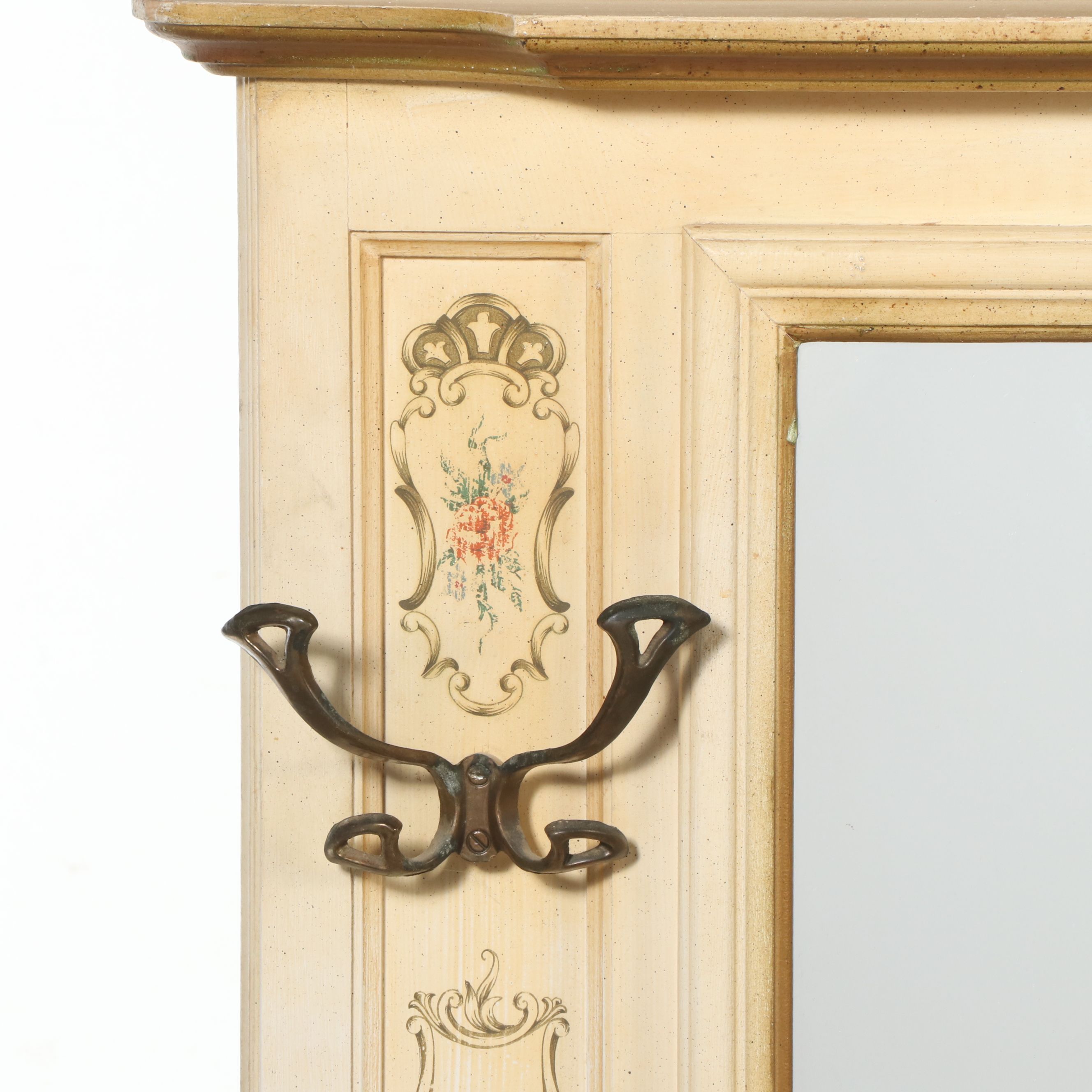 Victorian Style Painted Decorated Hall Tree