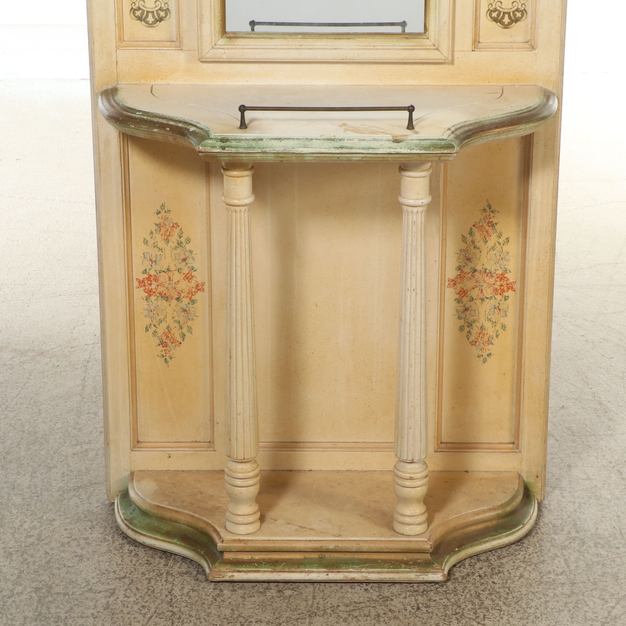 Victorian Style Painted Decorated Hall Tree