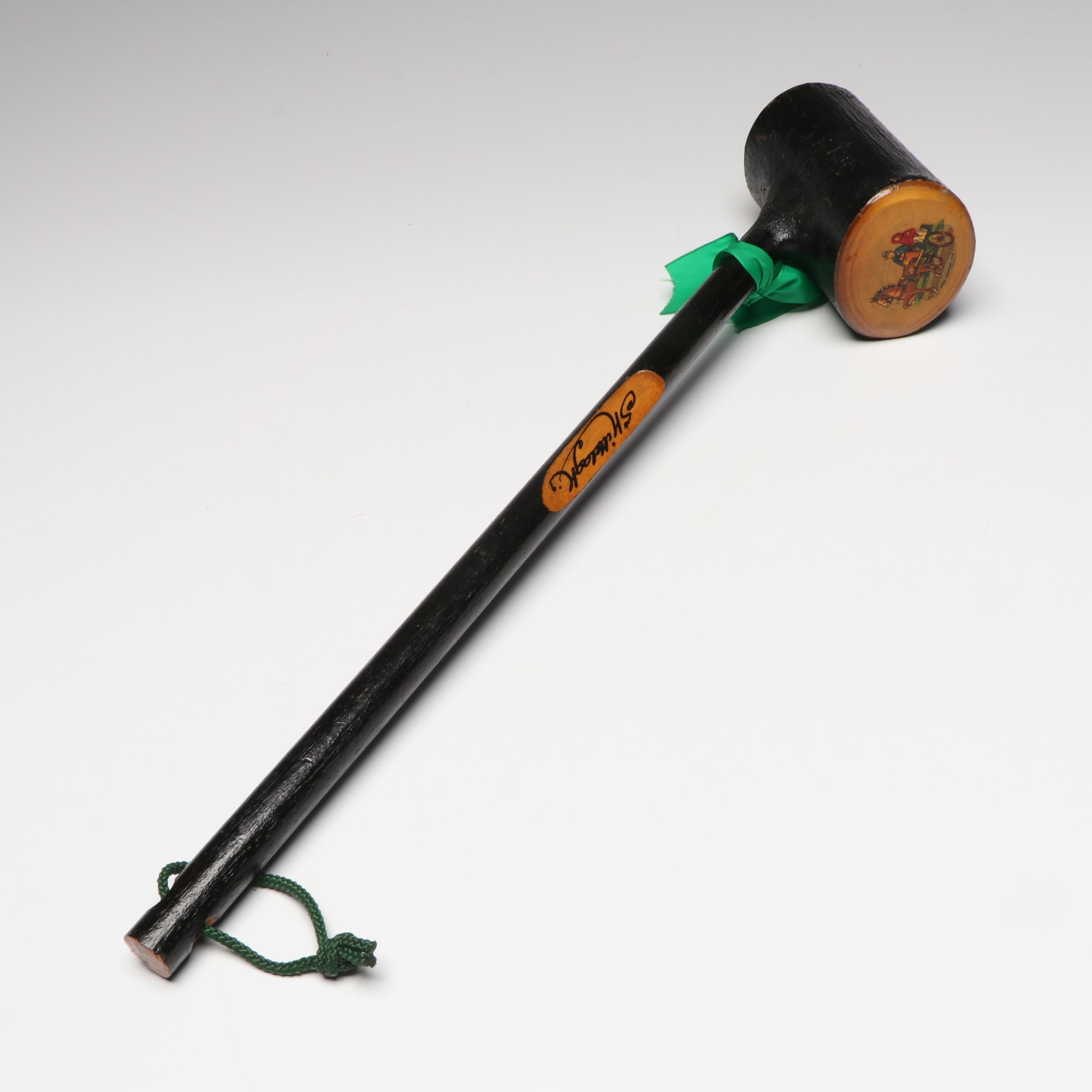 Irish Wooden Shillelagh with Ceramic Steins, Keg, More St. Patrick's Day Décor
