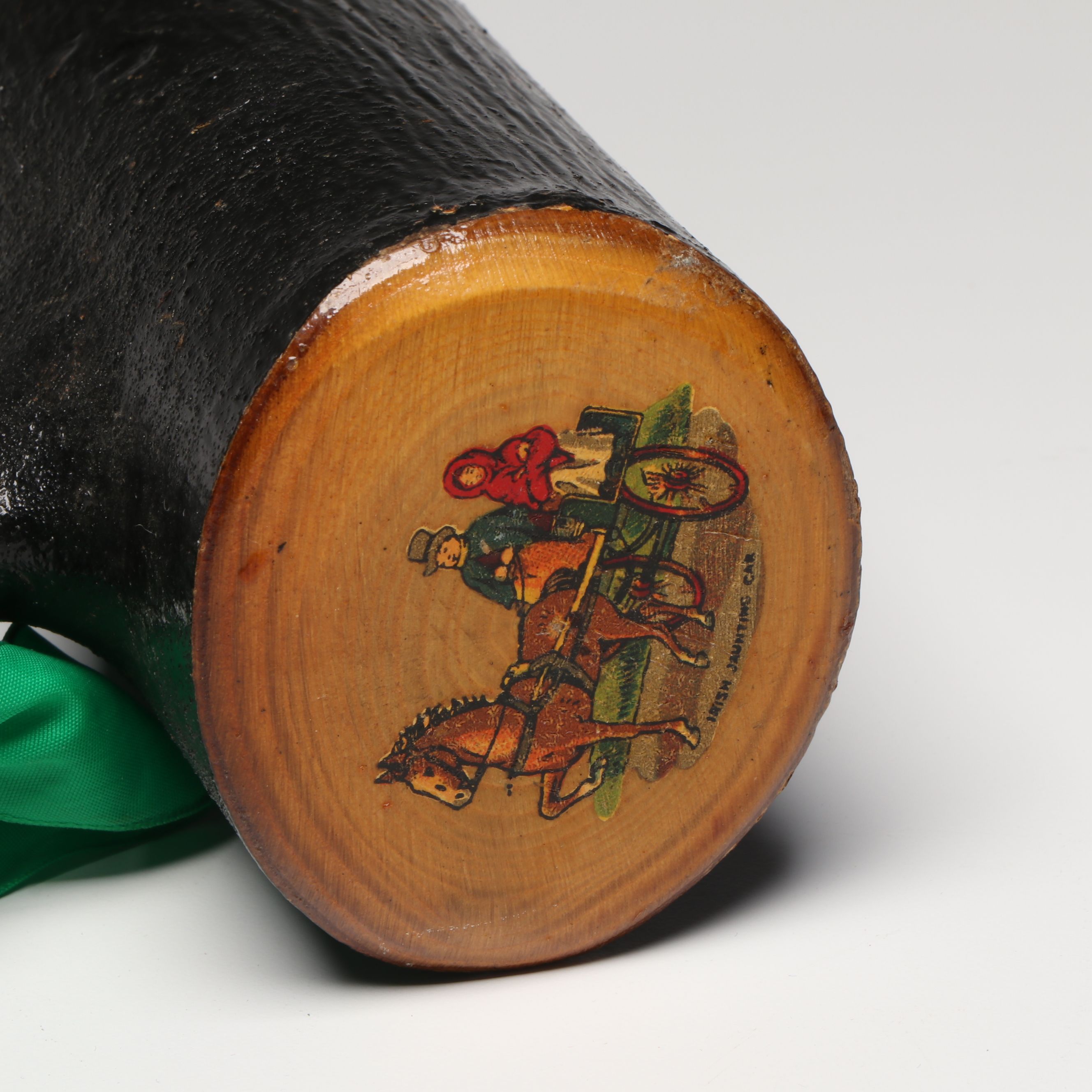 Irish Wooden Shillelagh with Ceramic Steins, Keg, More St. Patrick's Day Décor