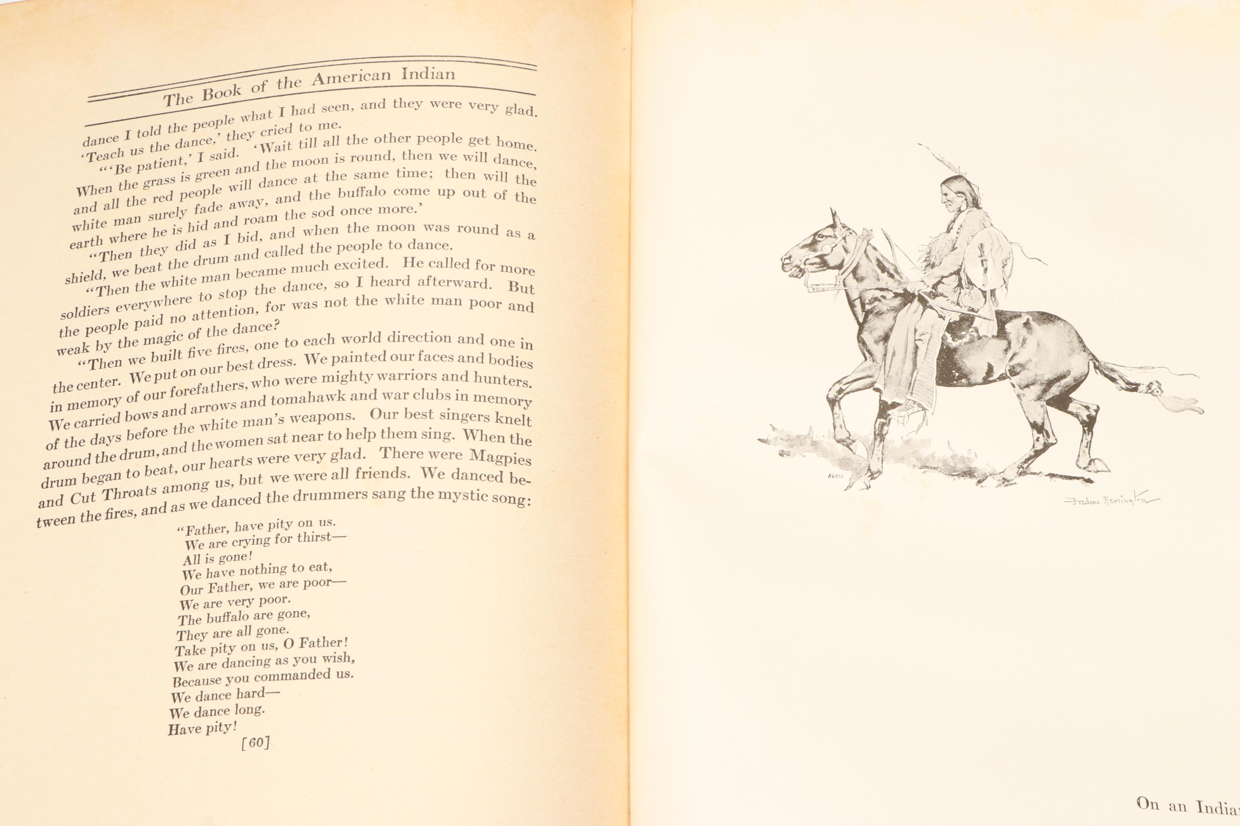 First Edition "The Book of the American Indian" by Hamlin Garland, 1923
