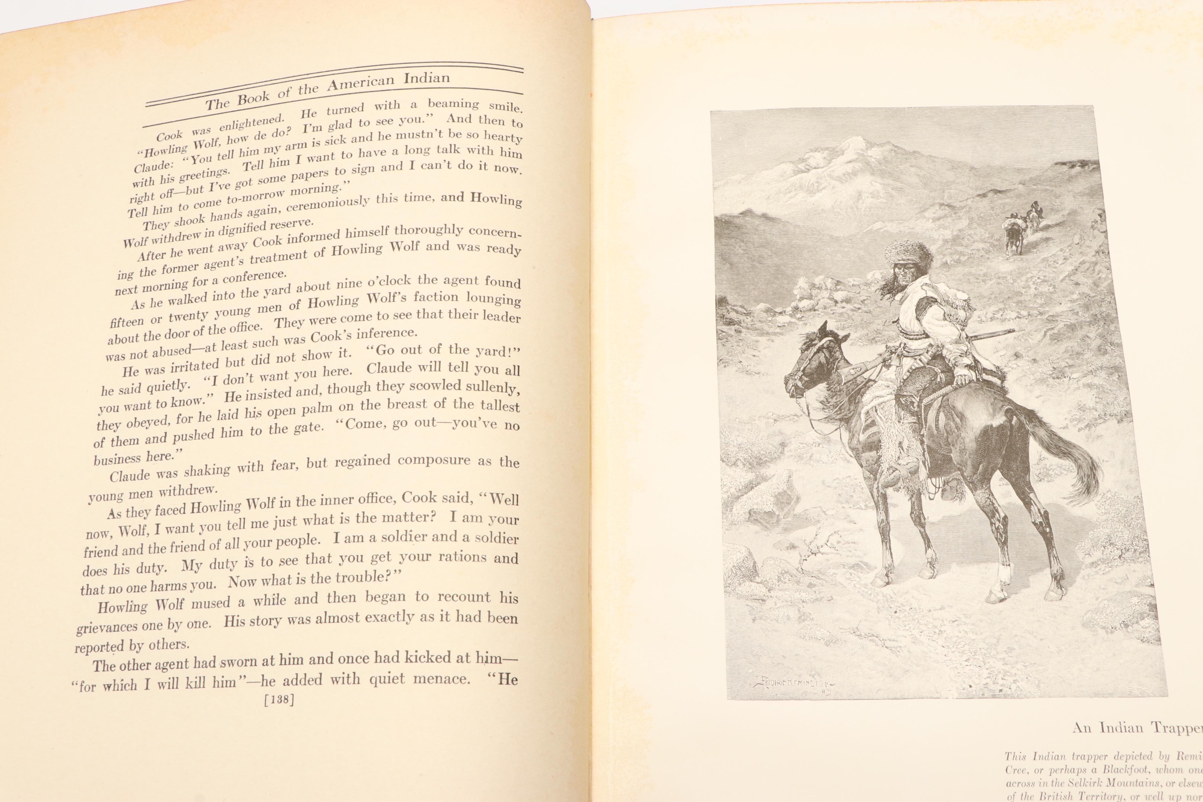 First Edition "The Book of the American Indian" by Hamlin Garland, 1923