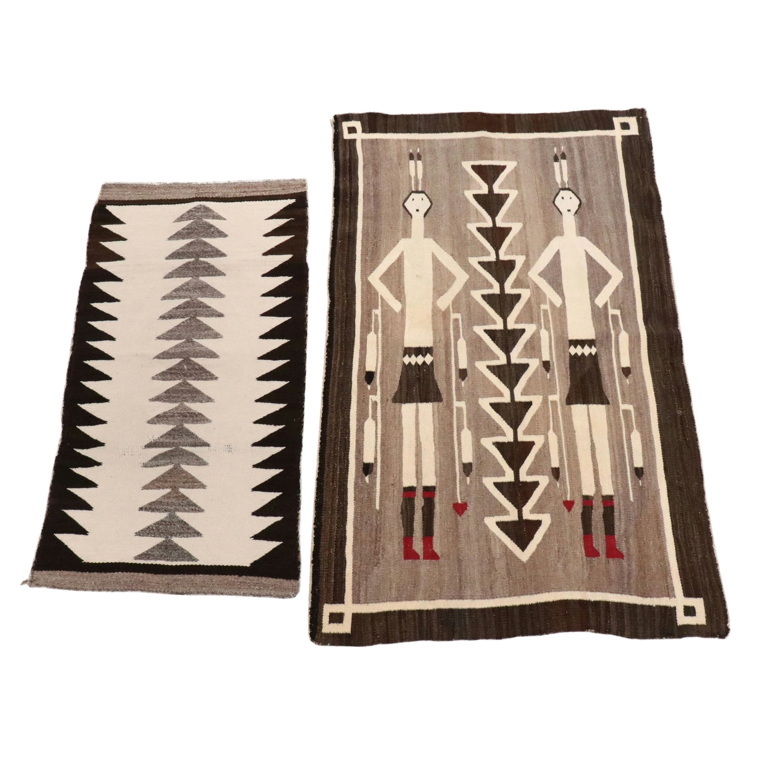 Two Handwoven Navajo Accent Rugs