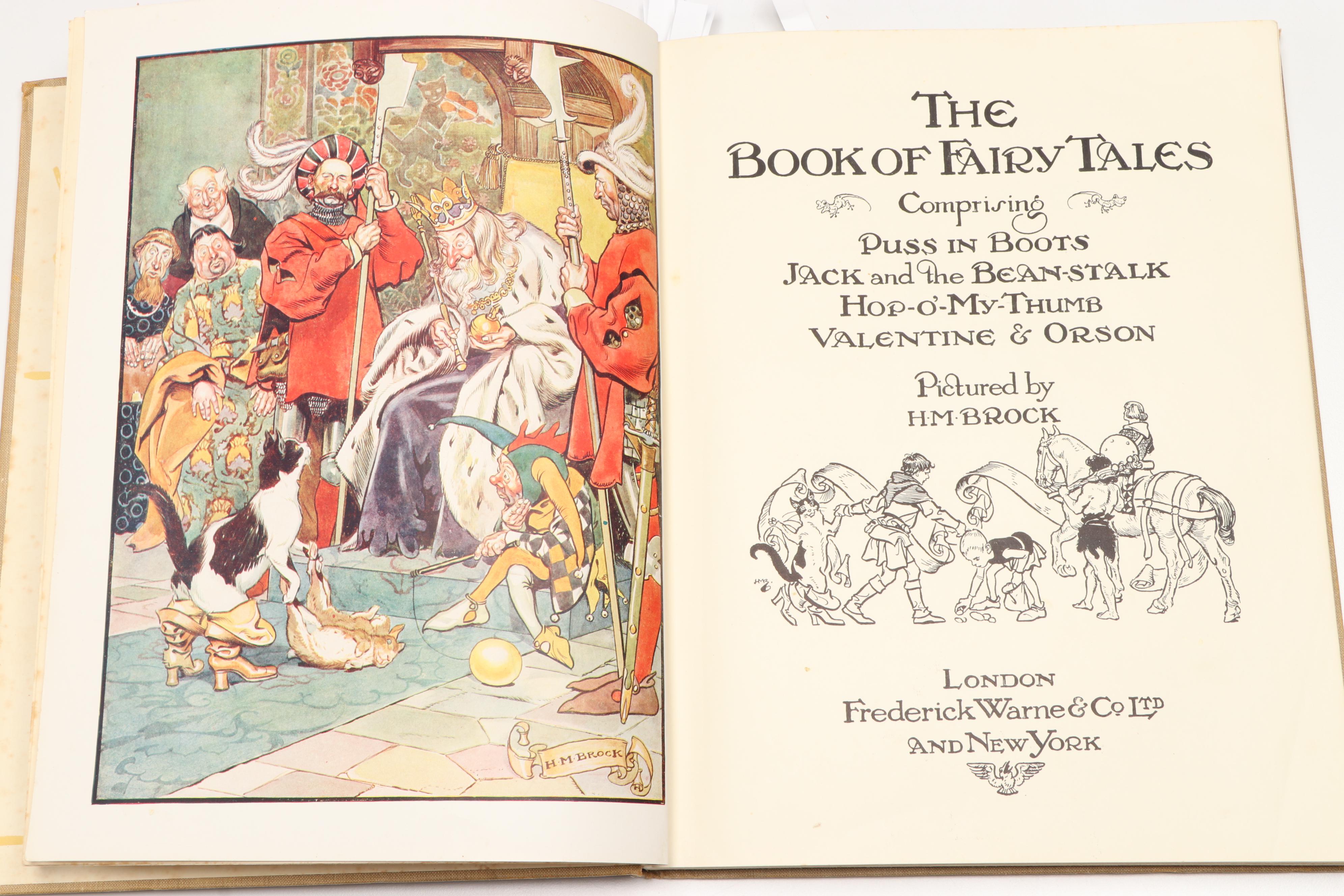 Illustrated "The Book of Fairy Tales" by H. M. Brock, Early 20th Century