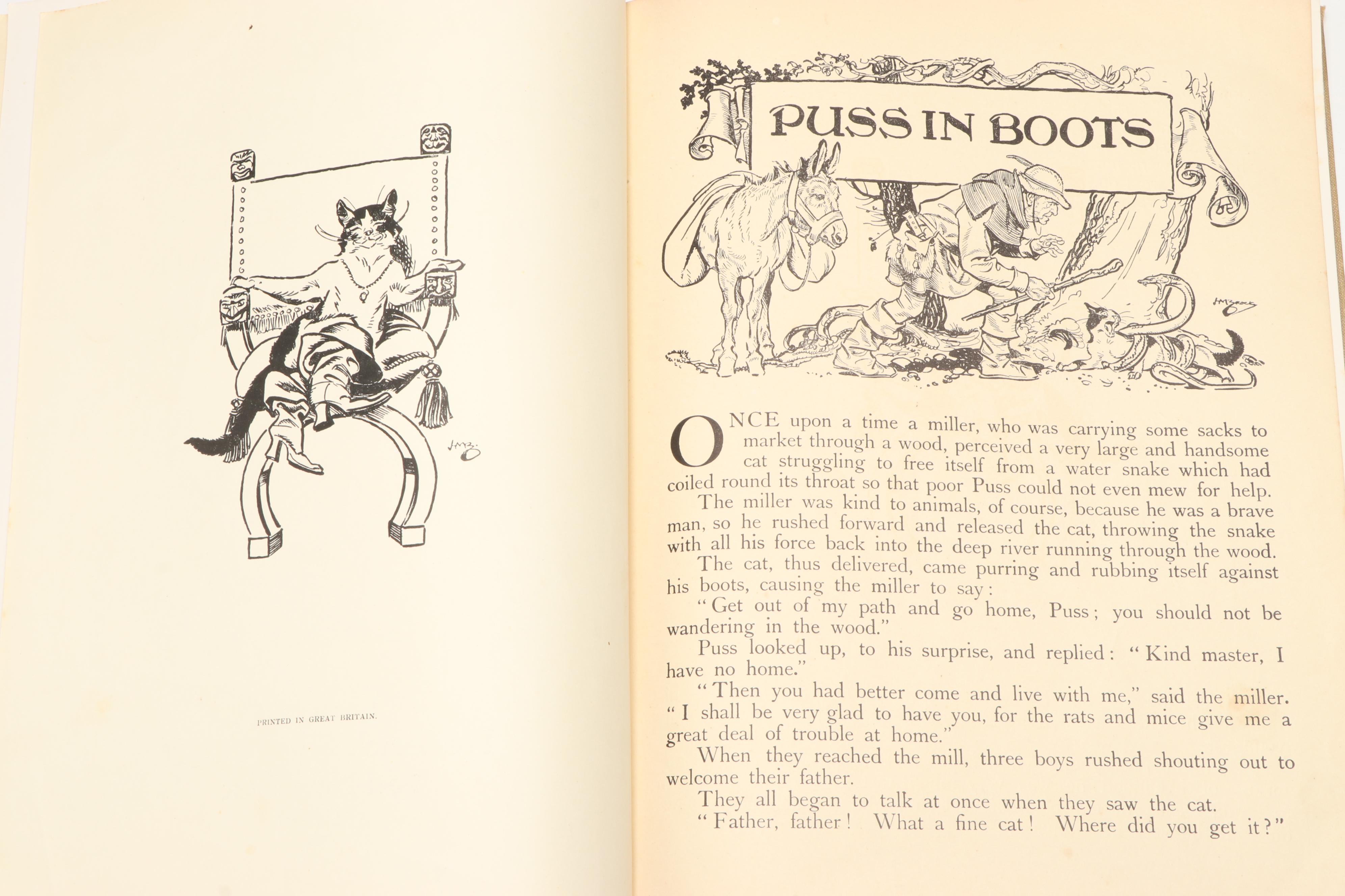 Illustrated "The Book of Fairy Tales" by H. M. Brock, Early 20th Century