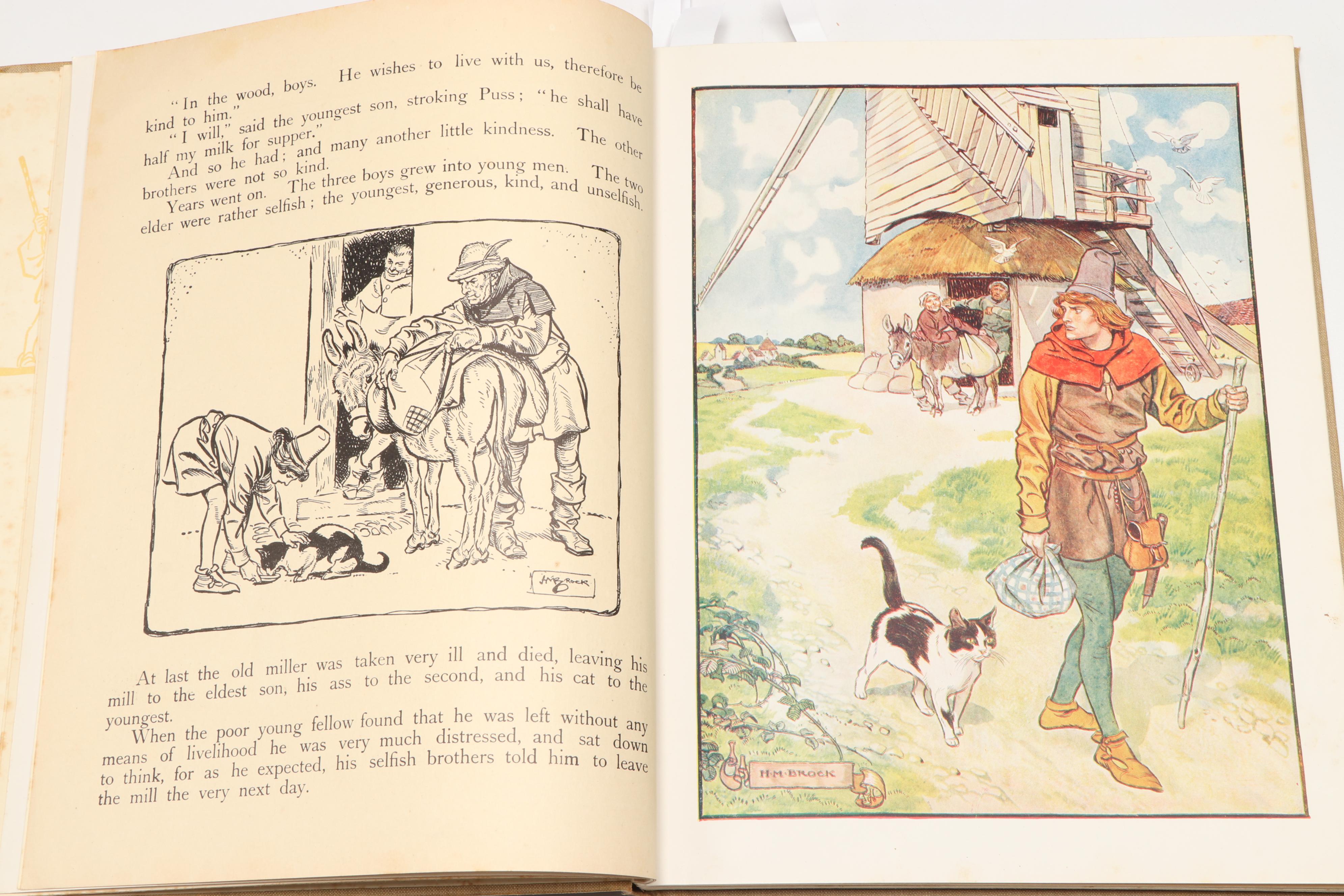 Illustrated "The Book of Fairy Tales" by H. M. Brock, Early 20th Century