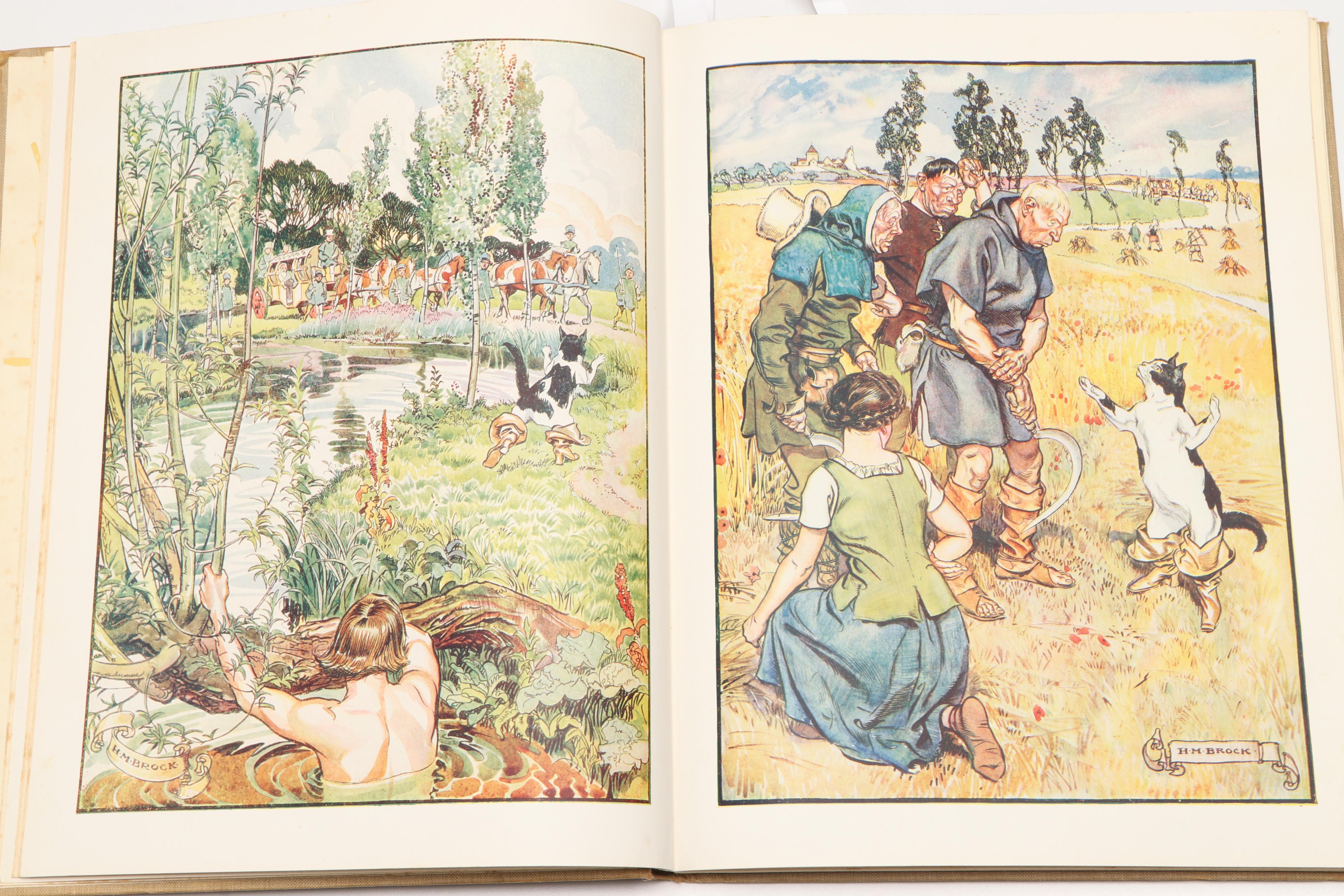 Illustrated "The Book of Fairy Tales" by H. M. Brock, Early 20th Century