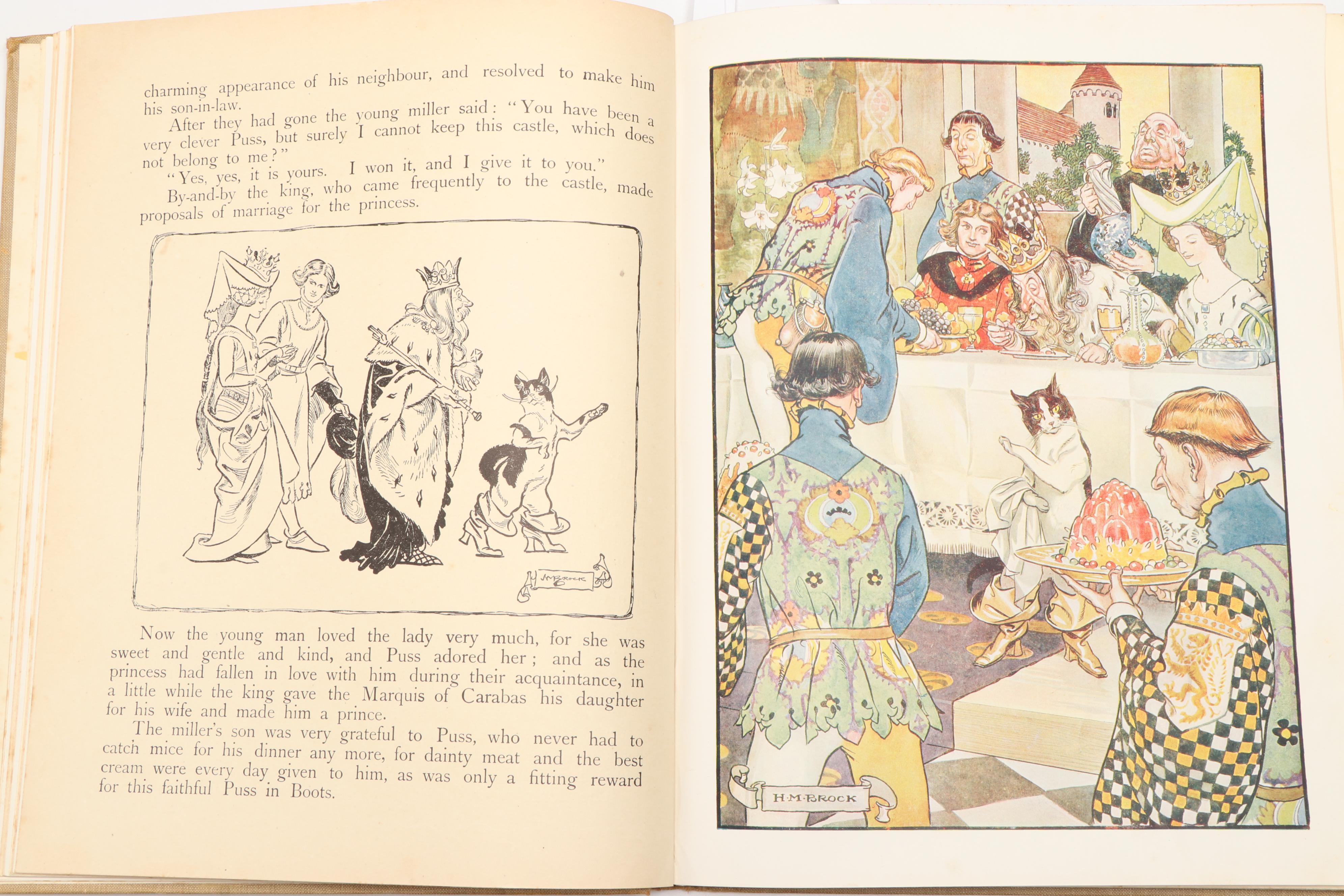 Illustrated "The Book of Fairy Tales" by H. M. Brock, Early 20th Century