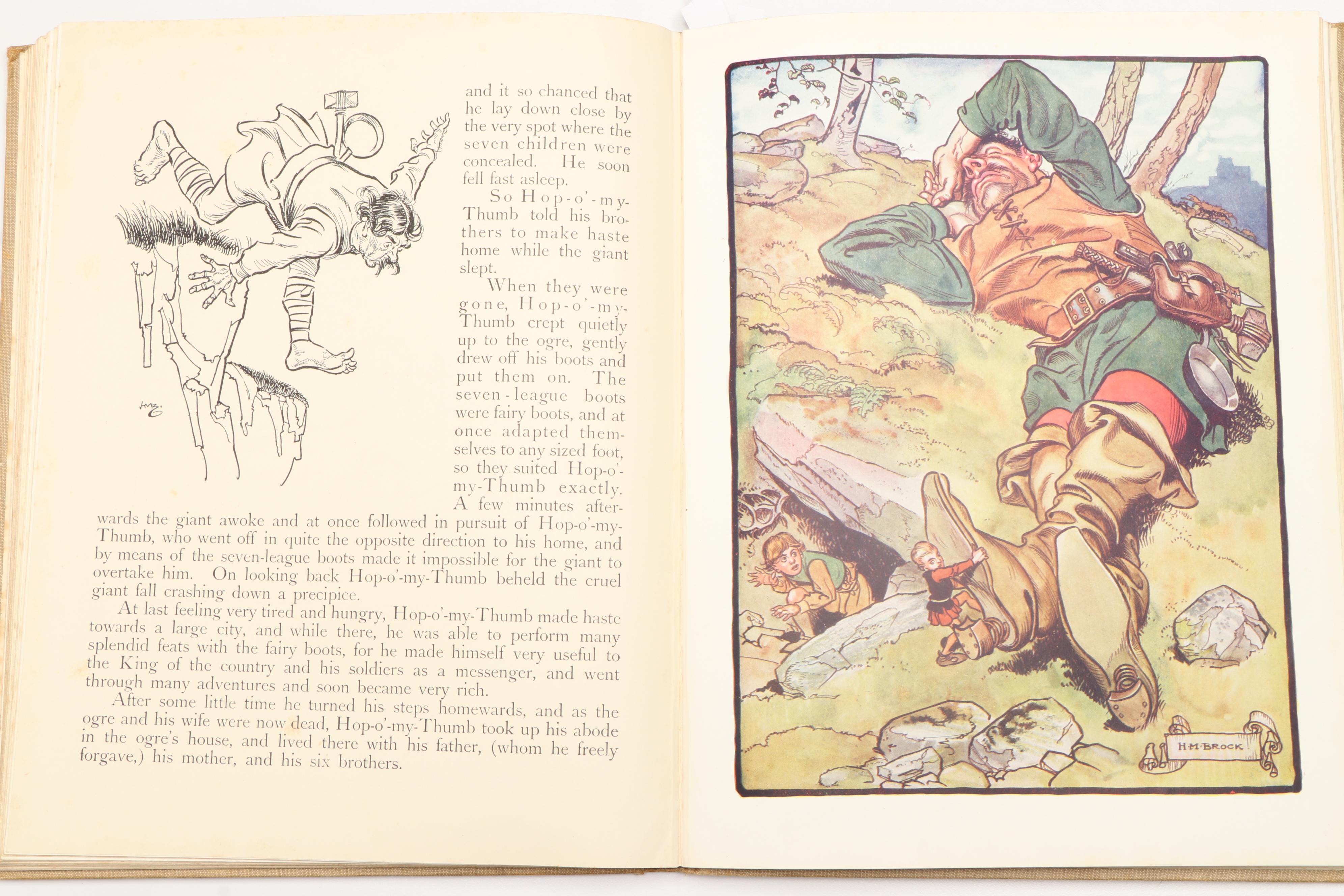 Illustrated "The Book of Fairy Tales" by H. M. Brock, Early 20th Century