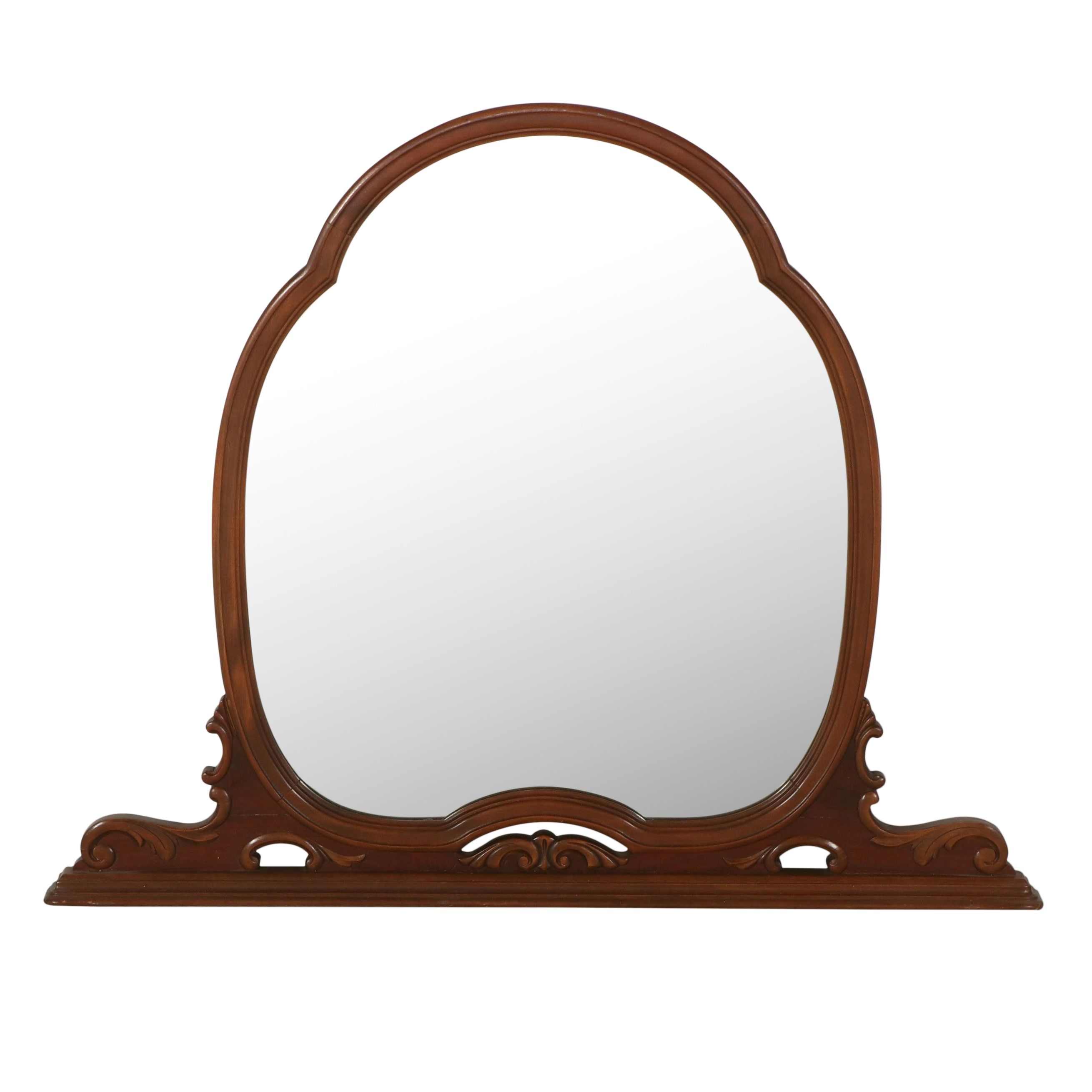 Federal Style Mahogany Finish Dressing Table and Wall Mirror, Mid-20th Century