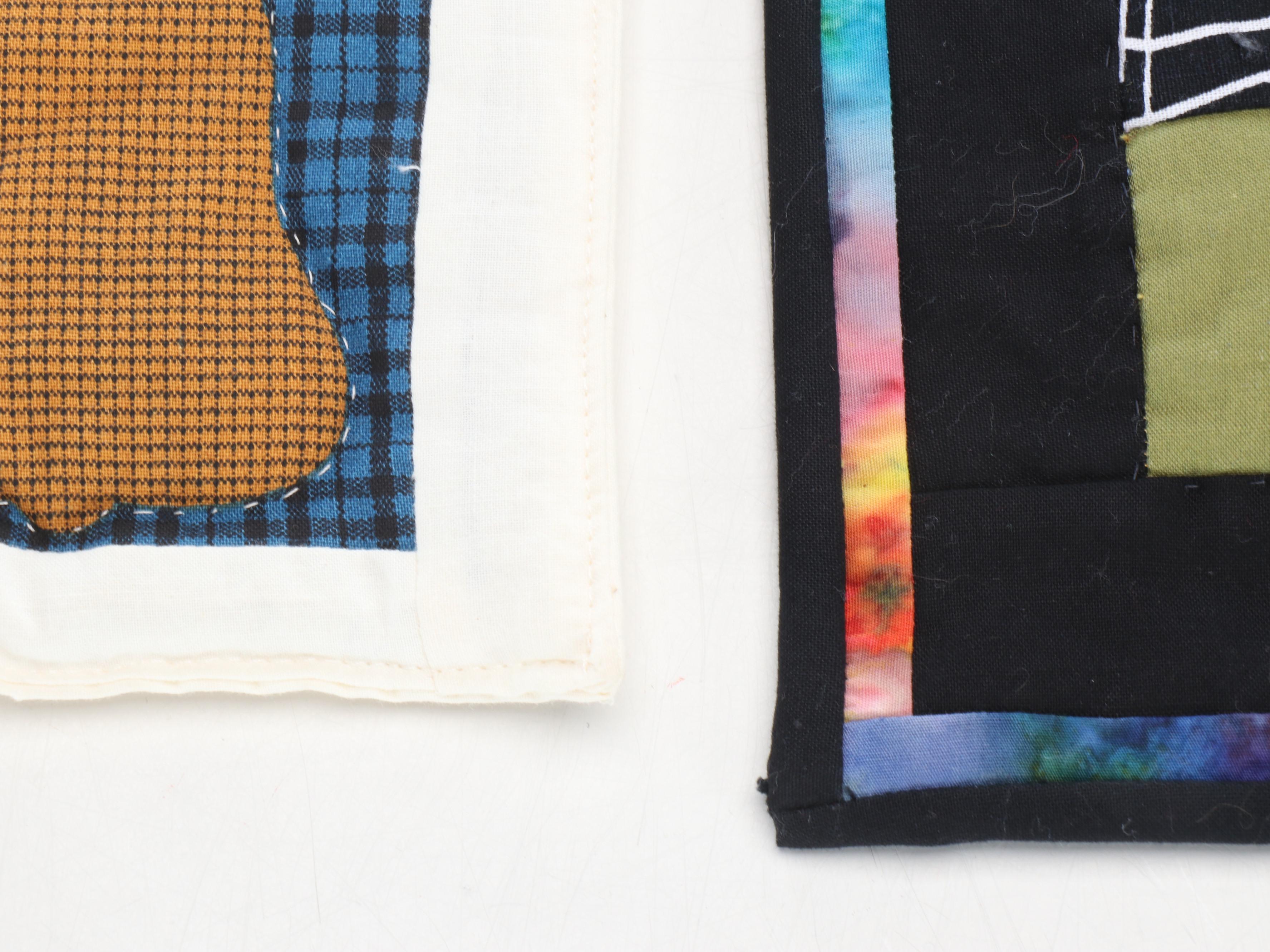 Handcrafted Christmas Quilted Wall Panel with Other Seasonal Textiles