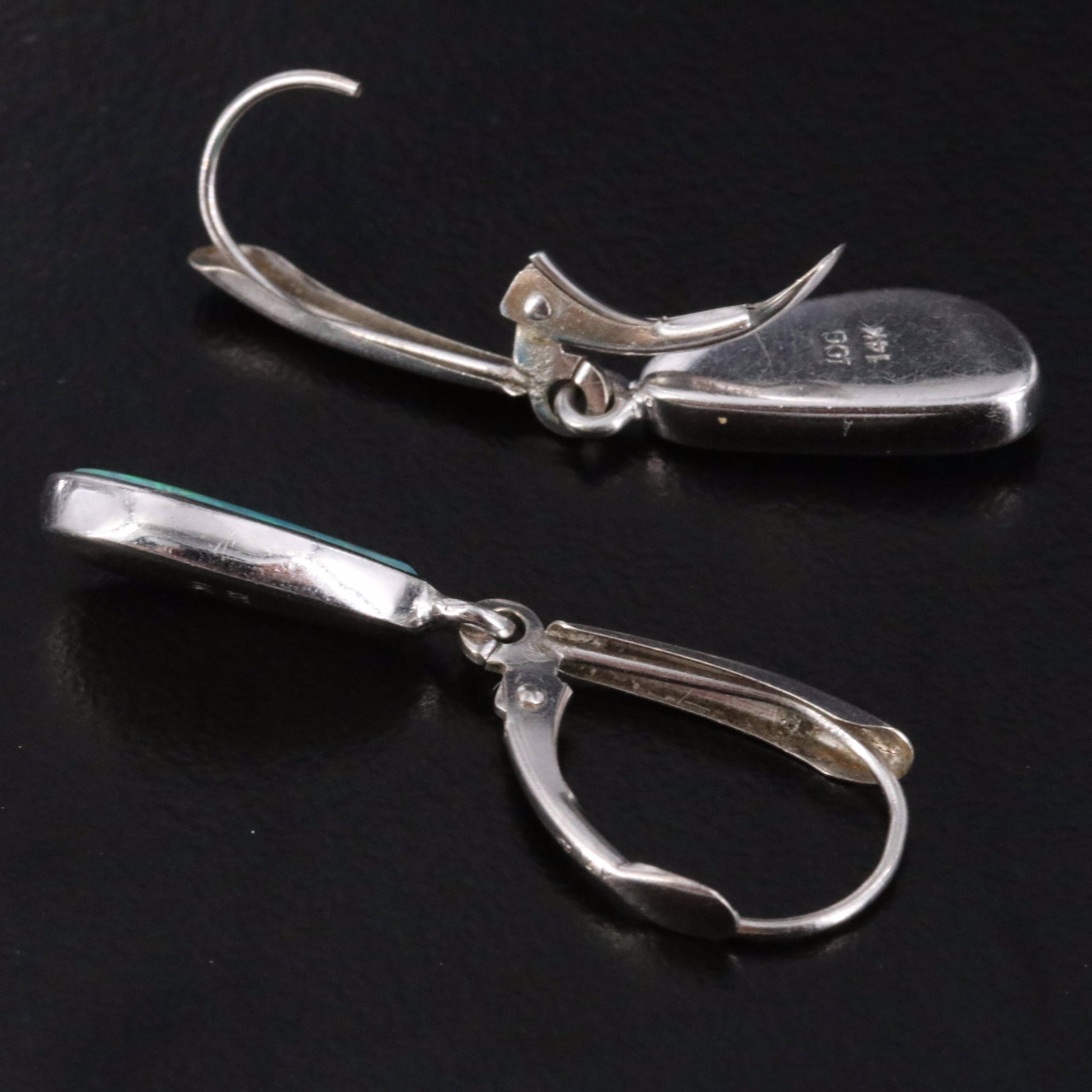 14K Opal Doublet Drop Earrings