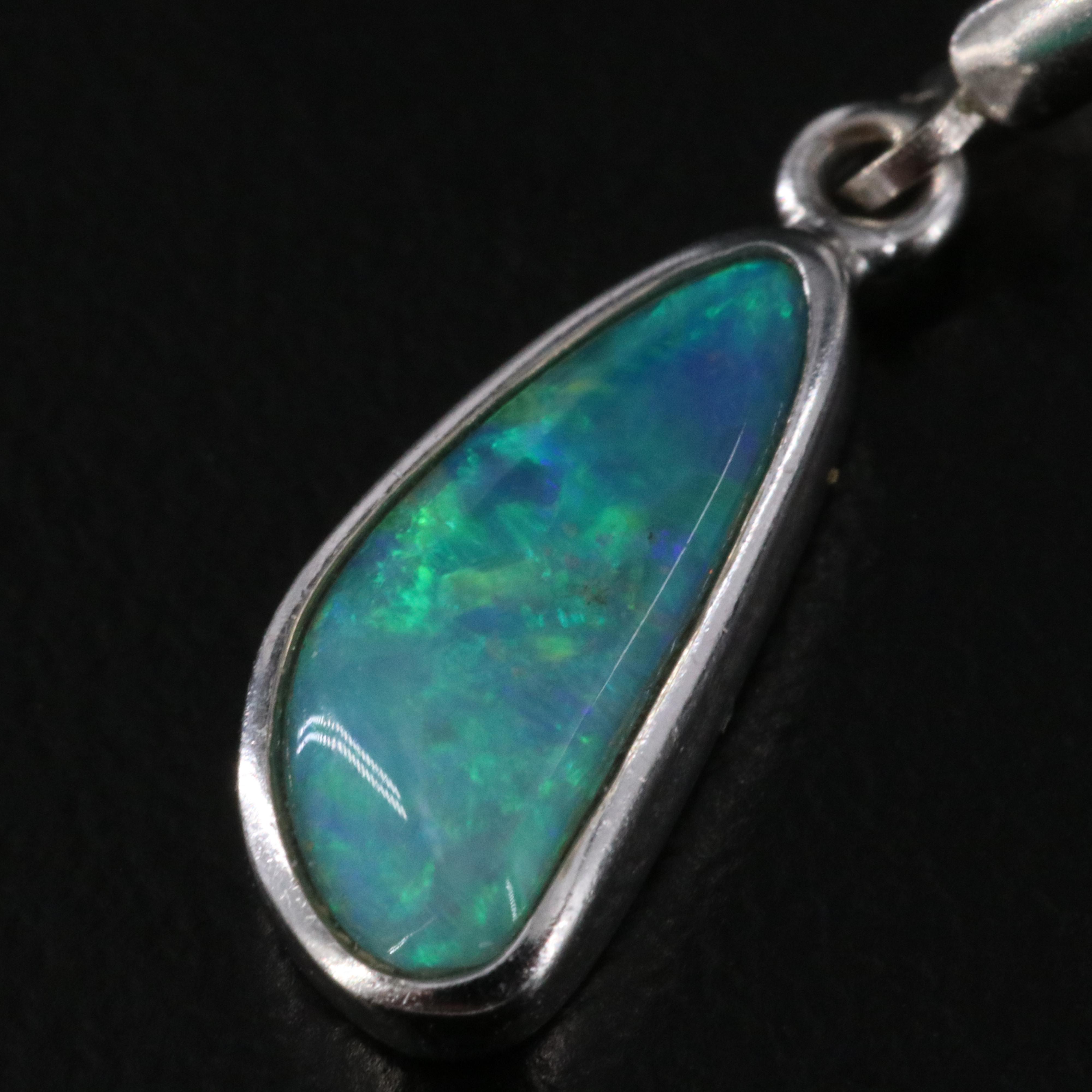 14K Opal Doublet Drop Earrings