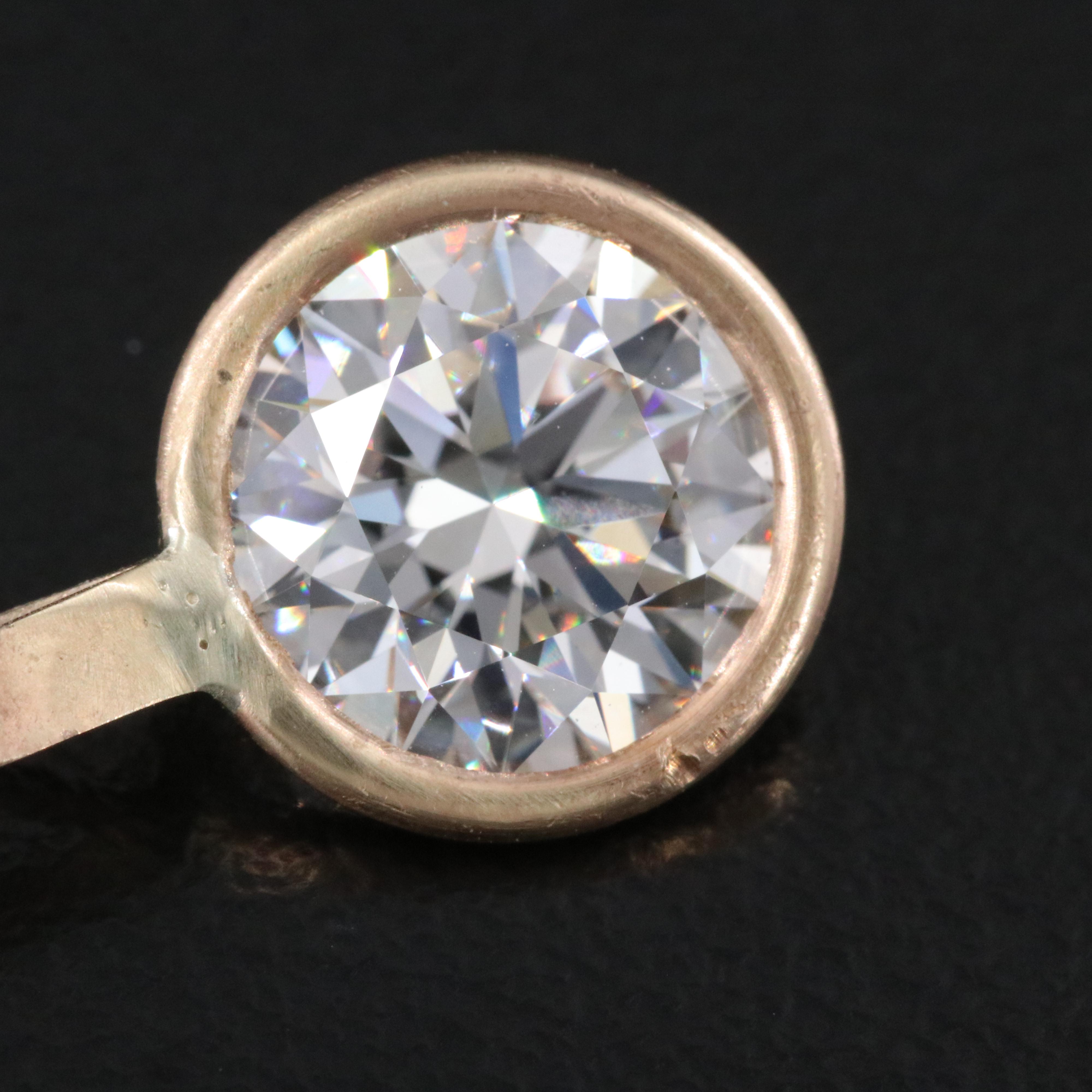 14K 2.00 CT Lab Grown Diamond Solitaire Pendant with IGI Report