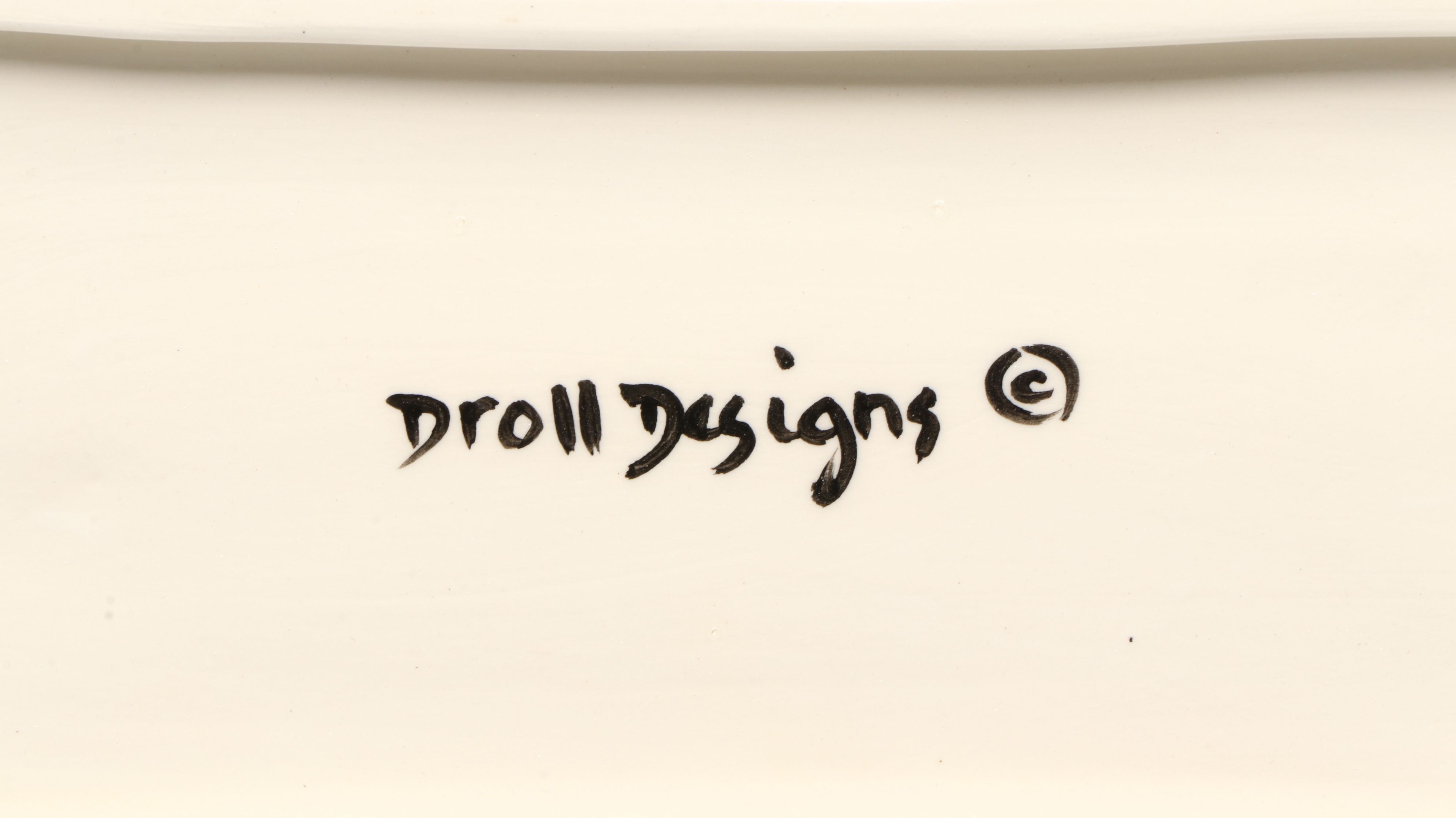 Droll Designs Hand-Painted Fruit Motif Serving Bowls