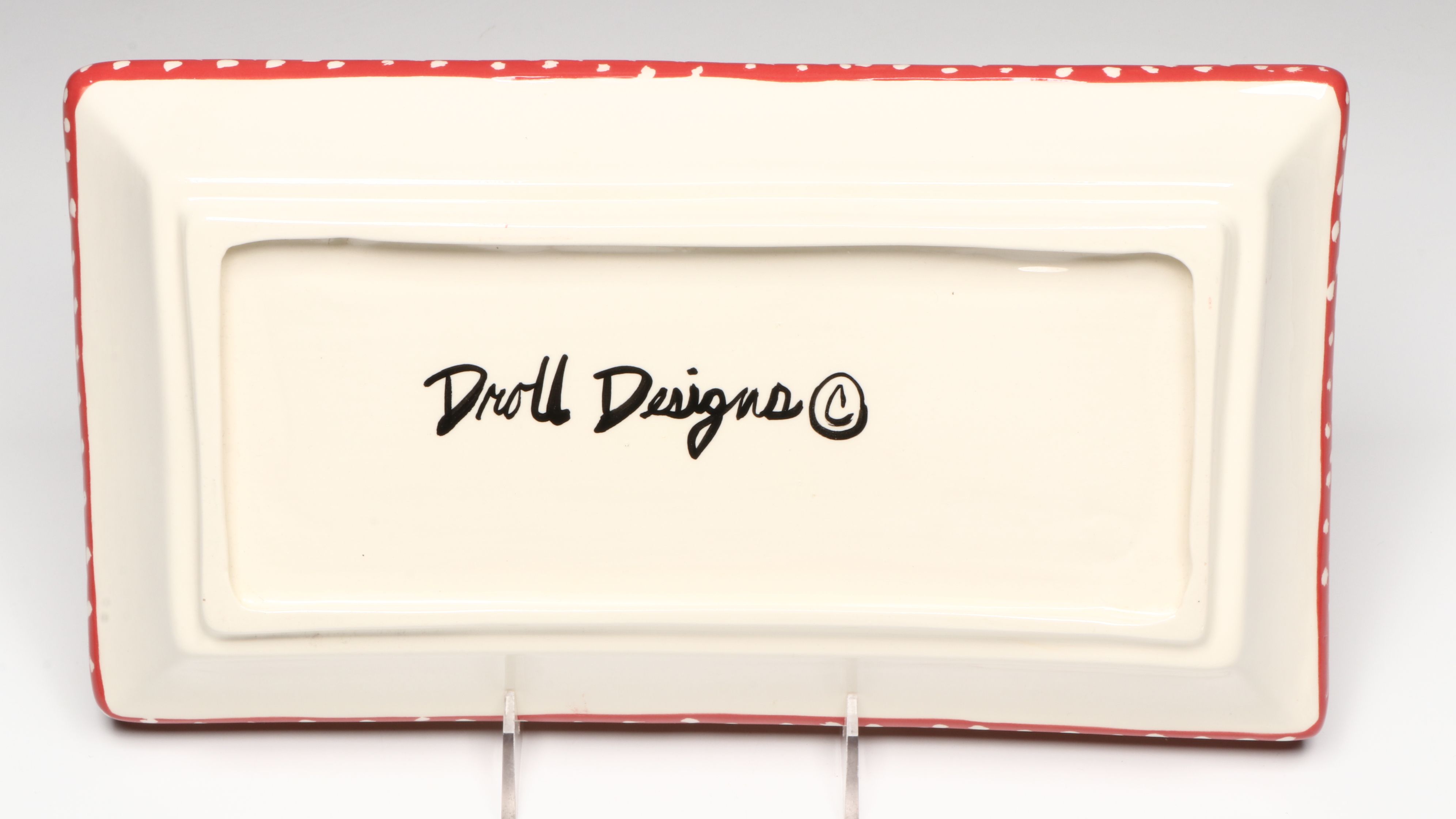 Droll Designs Hand-Painted Fruit Motif Serving Bowls