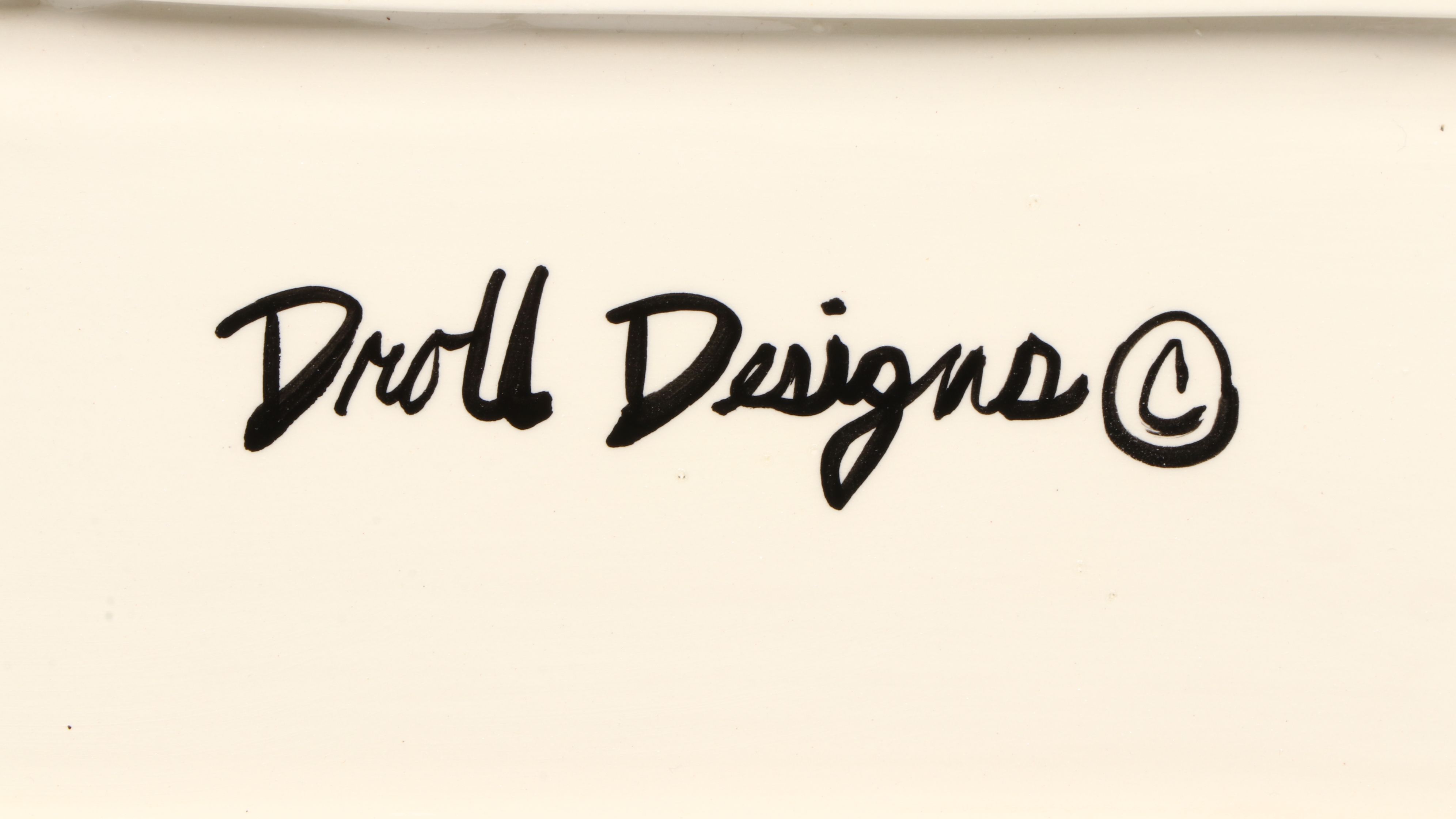 Droll Designs Hand-Painted Fruit Motif Serving Bowls