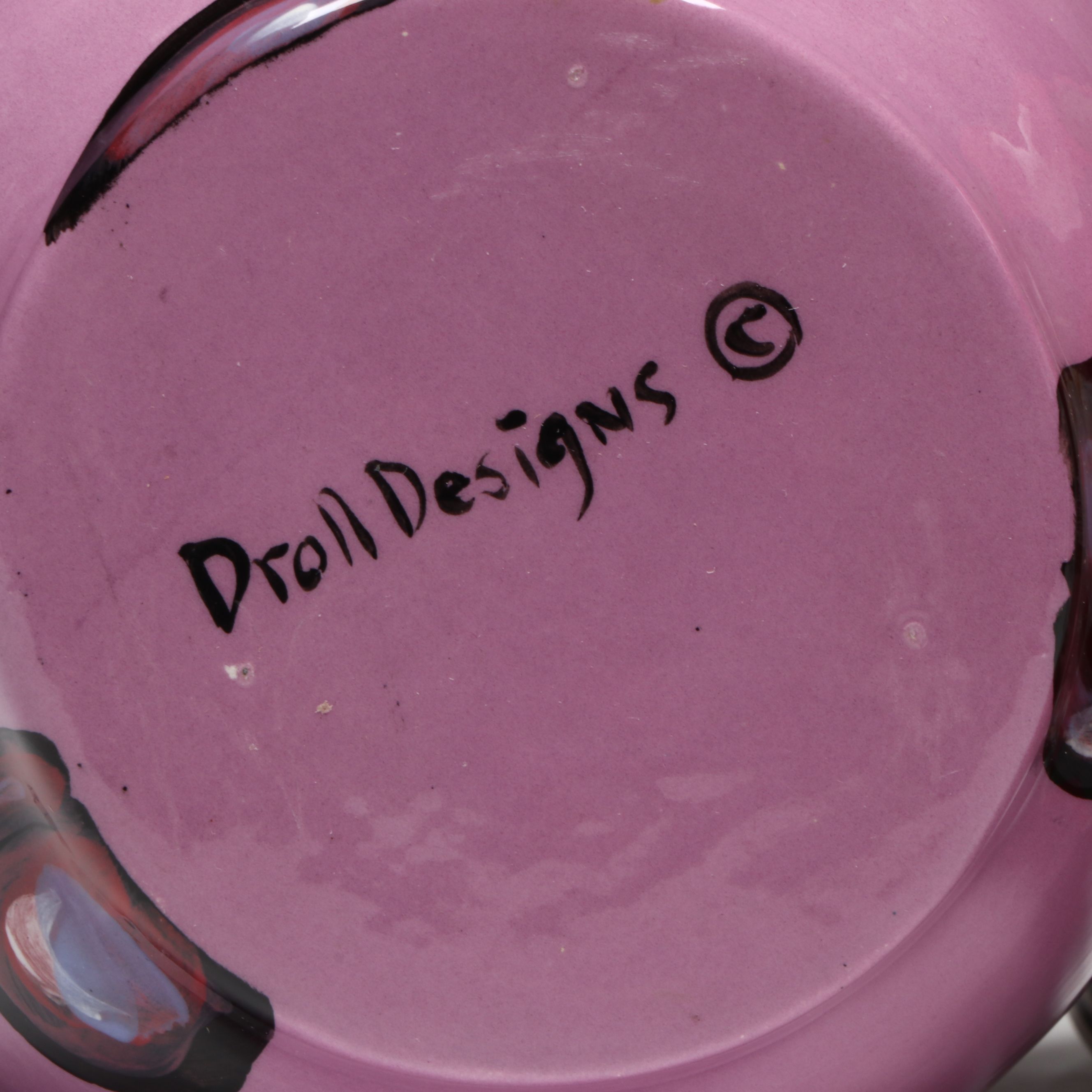 Droll Designs Hand-Painted Fruit and Flower Motif Pitchers